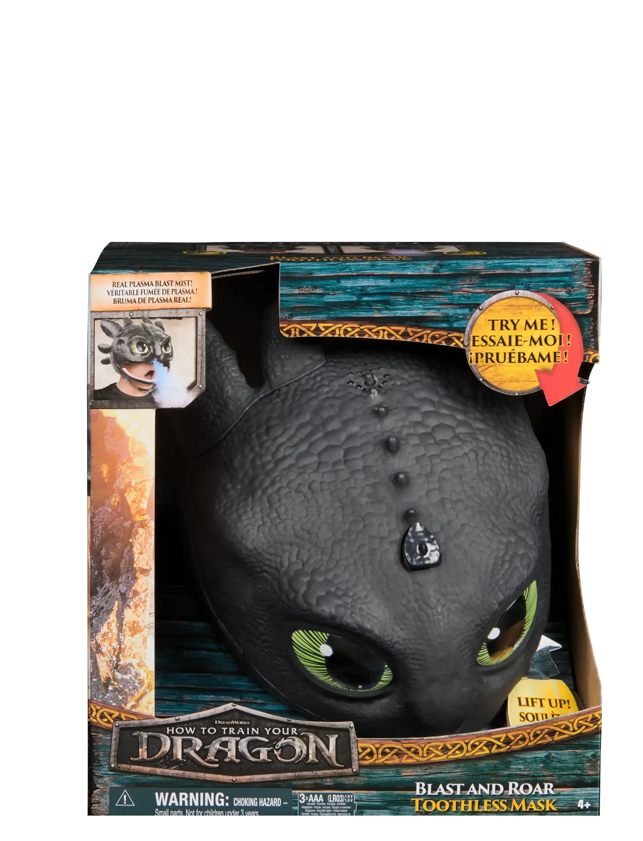Dragon Dragons Movie Bland and Roar Toothless Mask - Maskeraddräkter & Accessoarer - MUTI / black