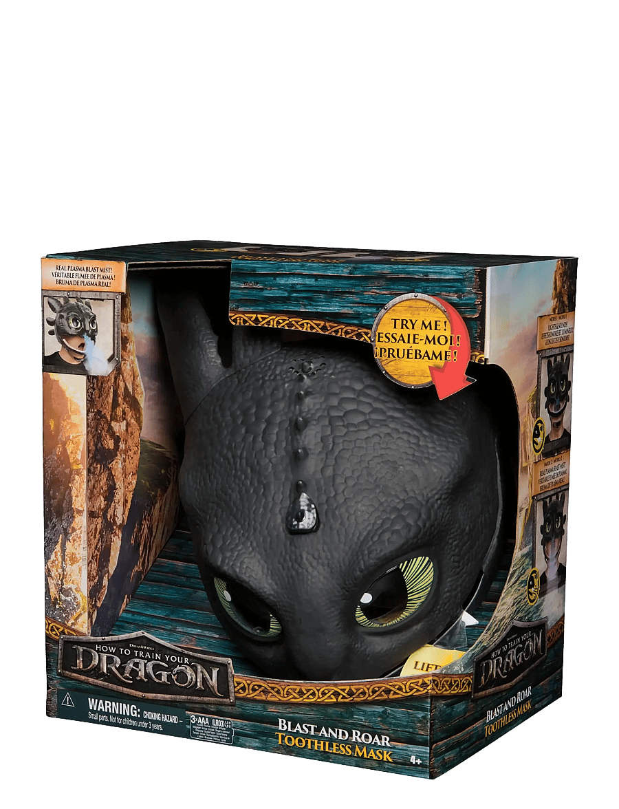 Dragon - Dragons Movie Bland and Roar Toothless Mask - maskeradkläder - muti - 1
