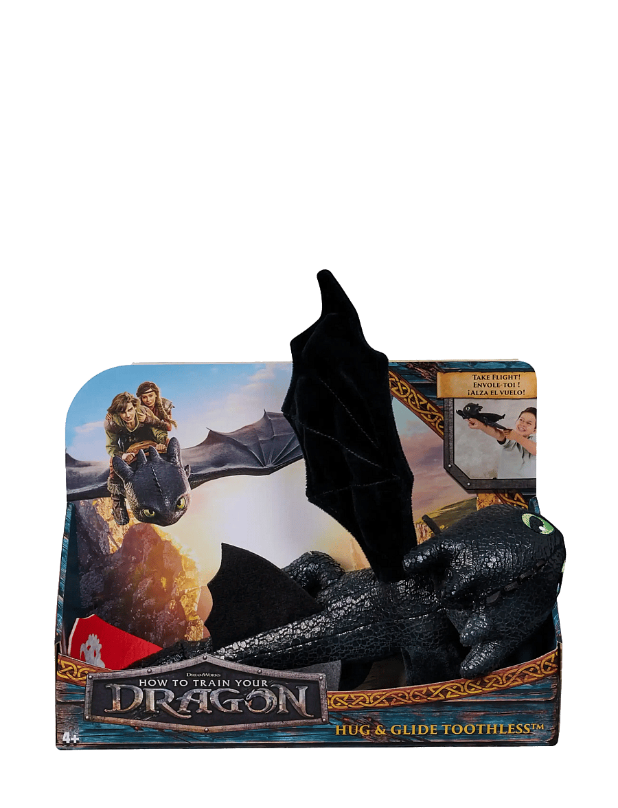 Dragon - Dragons Movie Gliding Hug Toothless Plush 30 cm - mjukisdjur - muti - 0
