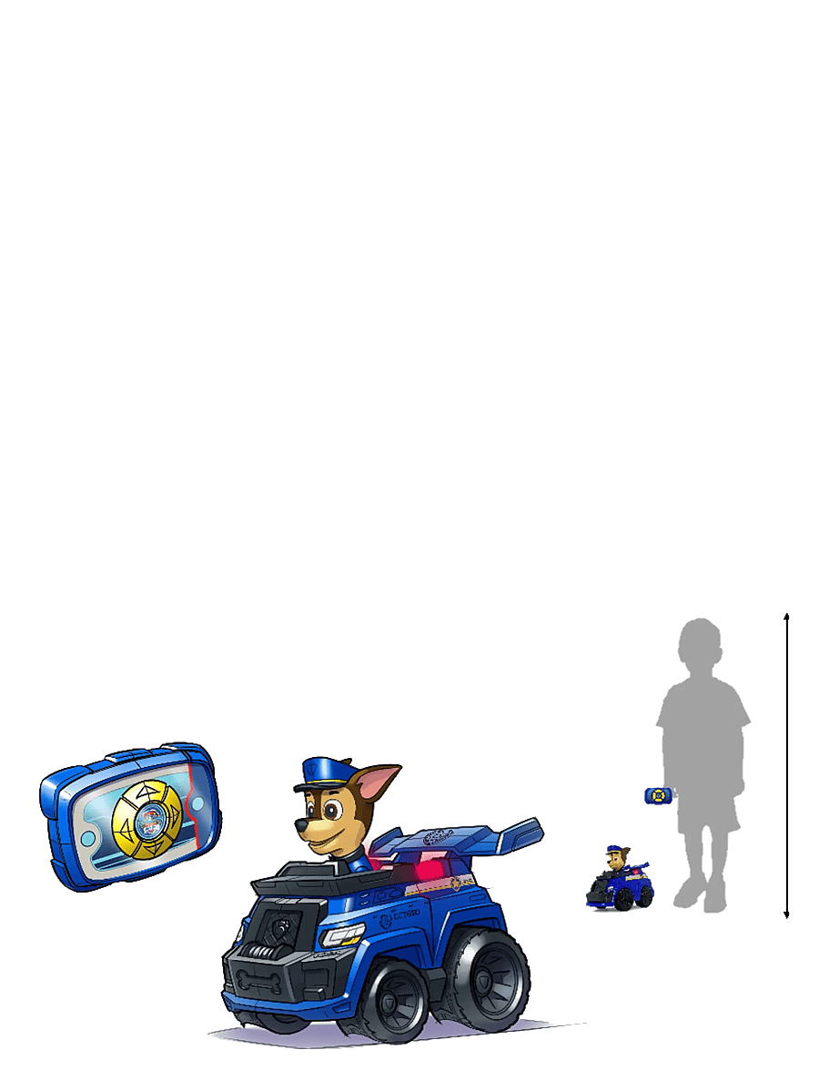 Paw Patrol - Paw Patrol Race & Rescue RC Chase - fjernstyret legetøj - muti - 1