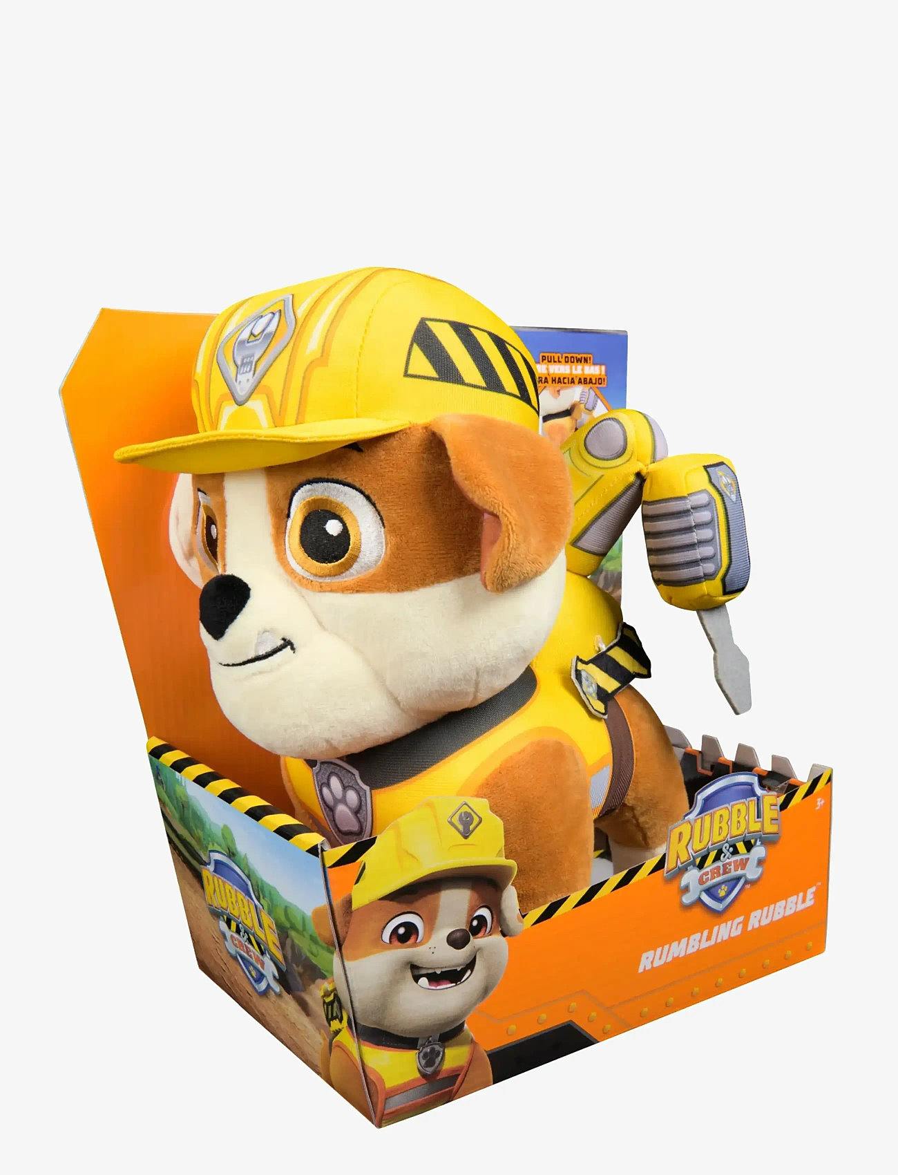 Paw Patrol - Rubble & Crew Rubble Feature Plush 30 cm - mjukisdjur - muti - 0