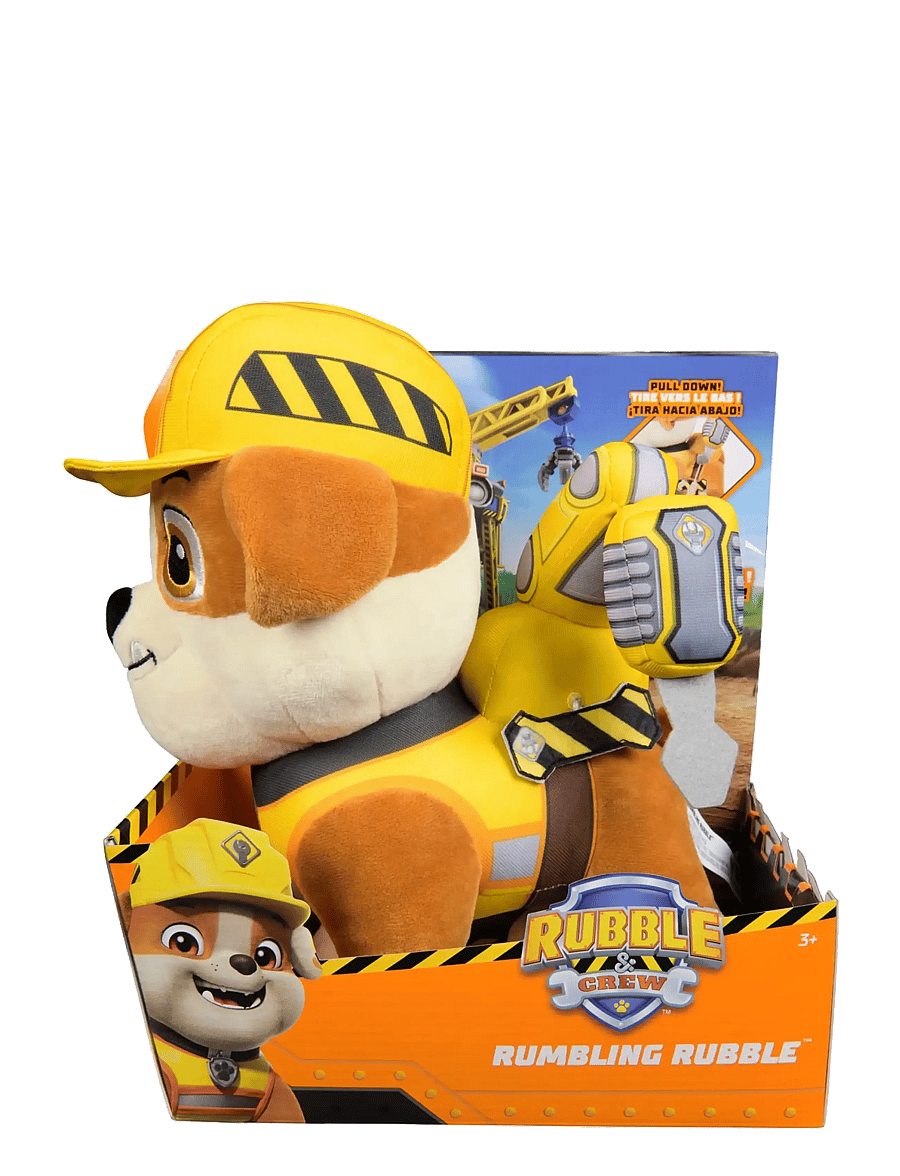 Paw Patrol - Rubble & Crew Rubble Feature Plush 30 cm - tuskudýr - muti - 1
