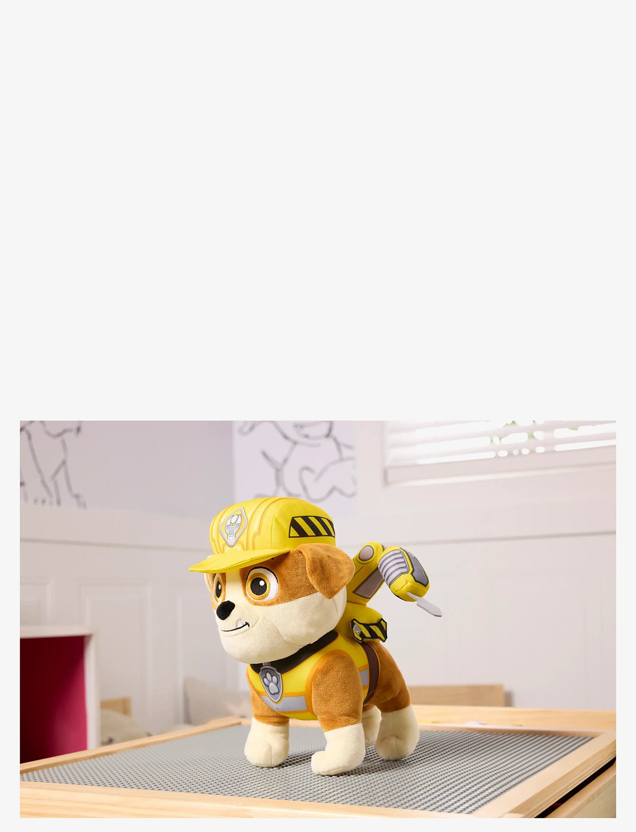 Paw Patrol - Rubble & Crew Rubble Feature Plush 30 cm - mjukisdjur - muti - 3