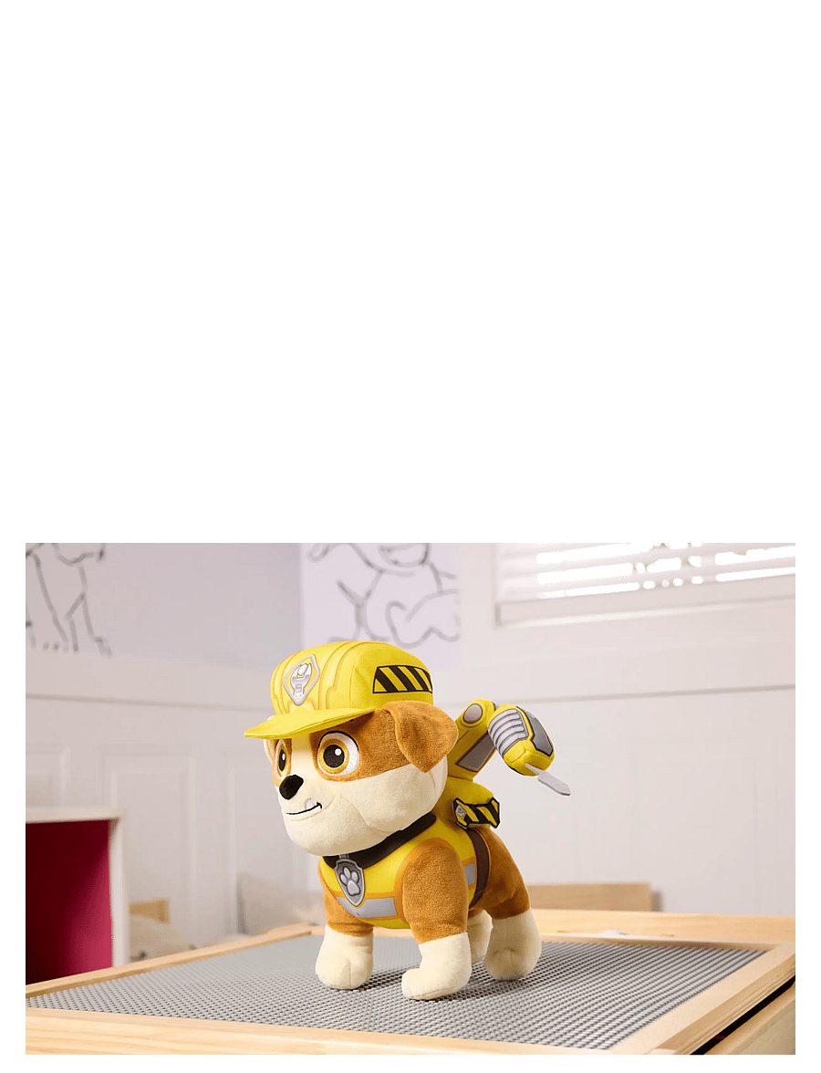 Paw Patrol - Rubble & Crew Rubble Feature Plush 30 cm - tuskudýr - muti - 3