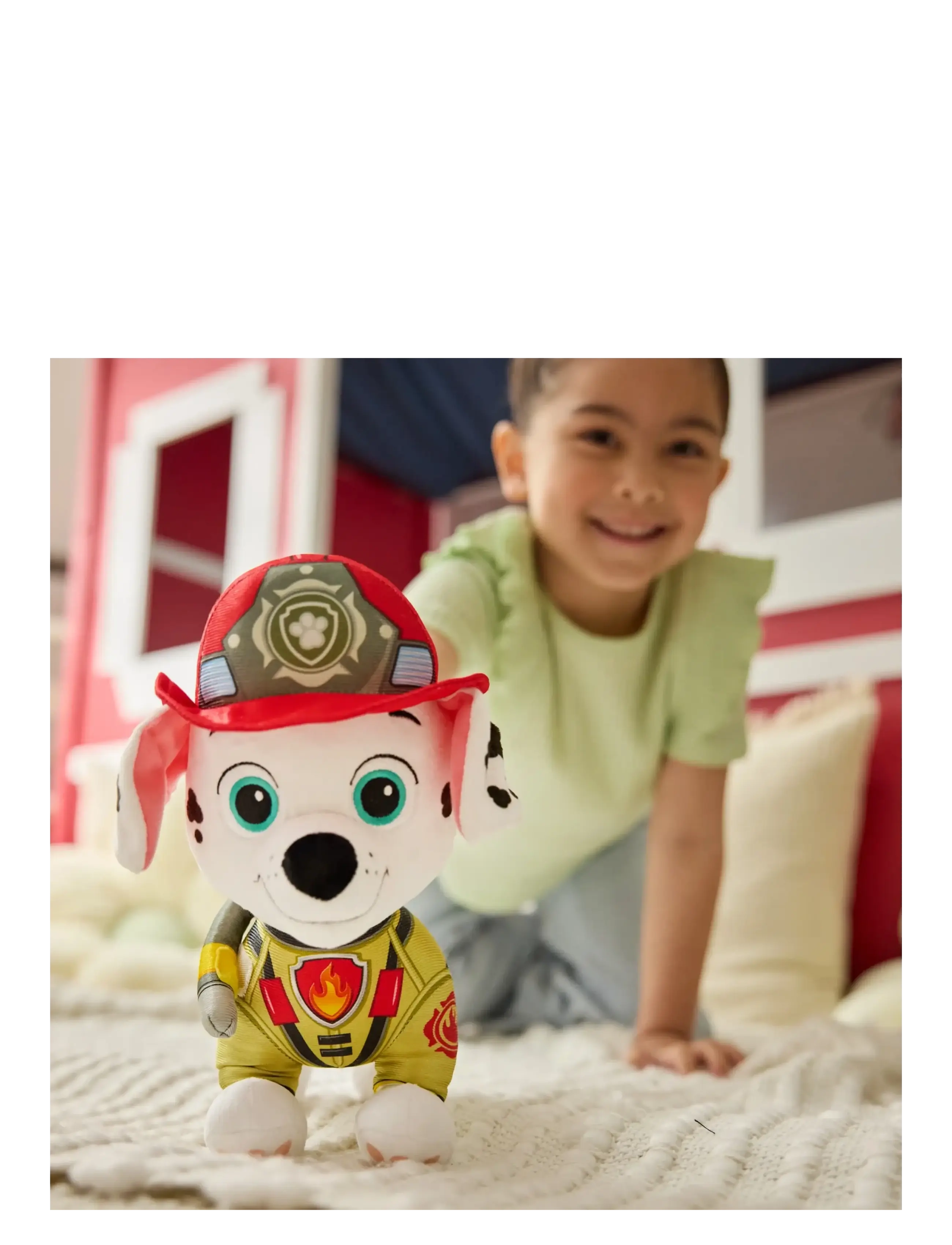 Paw Patrol - Paw Patrol Fire Rescue Deluxe Plush 30 cm-Marshall - tuskudýr - muti - 4