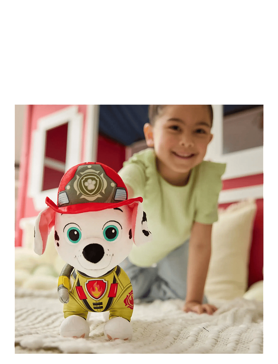 Paw Patrol - Paw Patrol Fire Rescue Deluxe Plush 30 cm-Marshall - tuskudýr - muti - 4