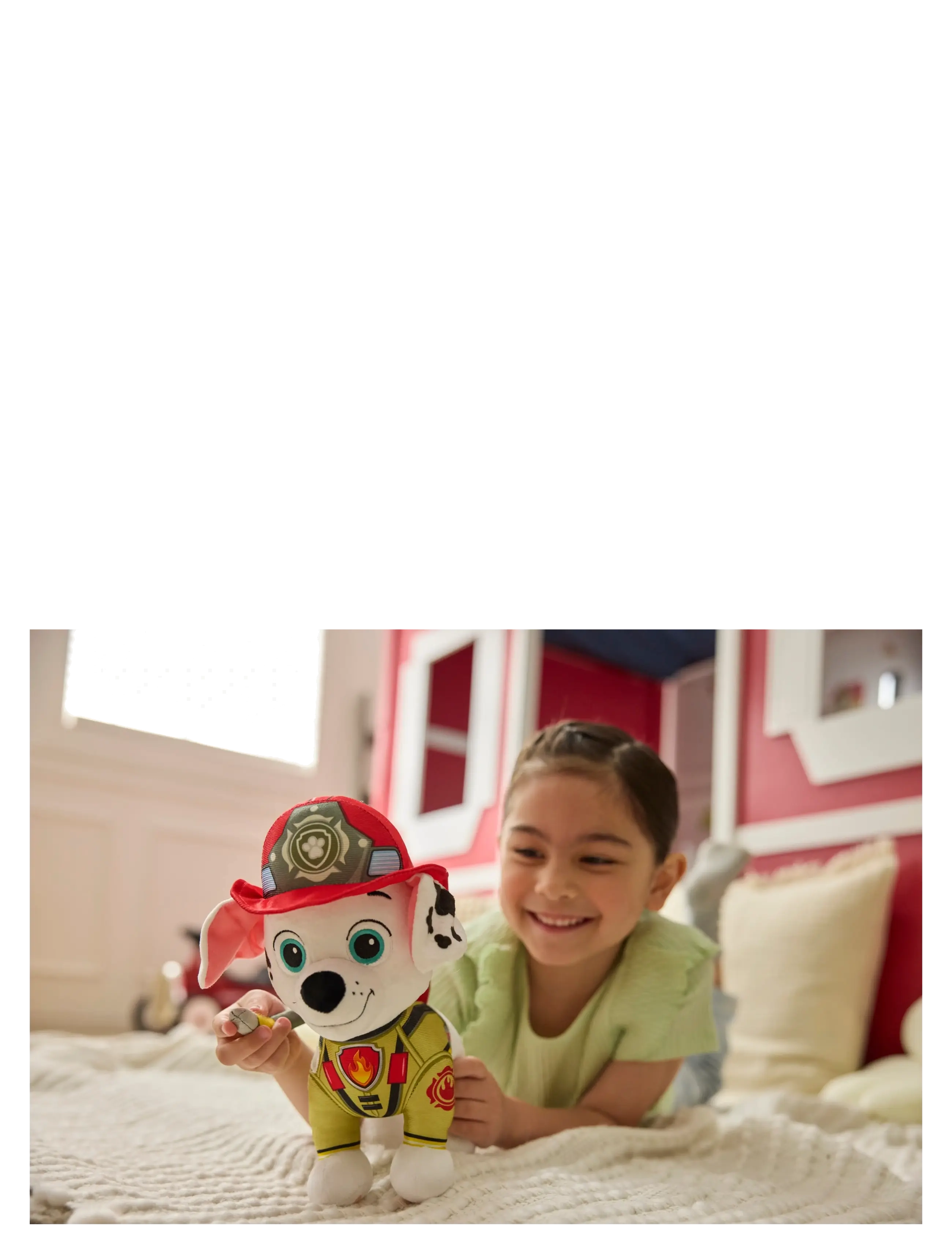 Paw Patrol - Paw Patrol Fire Rescue Deluxe Plush 30 cm-Marshall - tuskudýr - muti - 5
