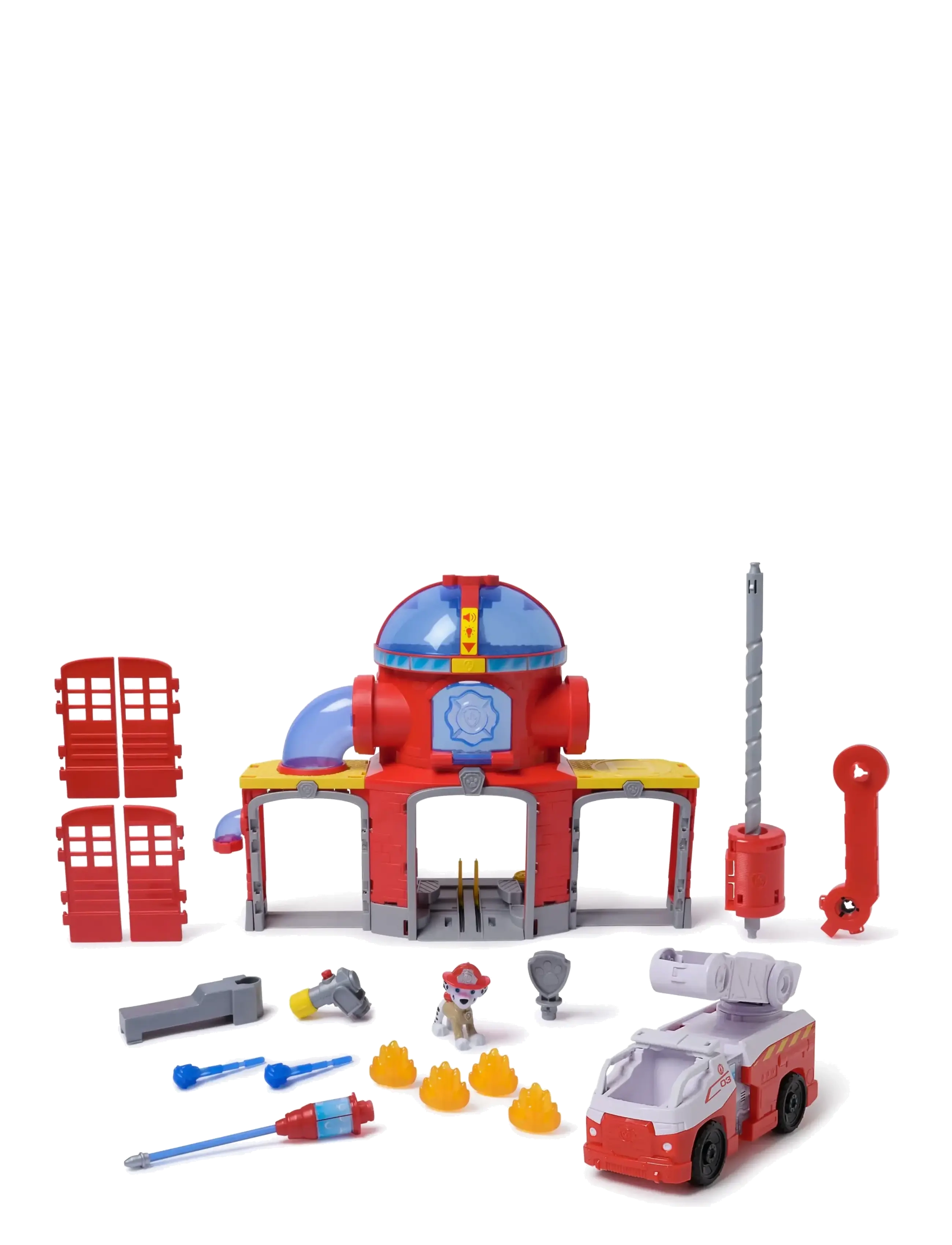 Paw Patrol Paw Patrol Fire Rescue Fire Station Playset, One Size, Red, Legesæt Og Actionfigurer > Legesæt, Børn