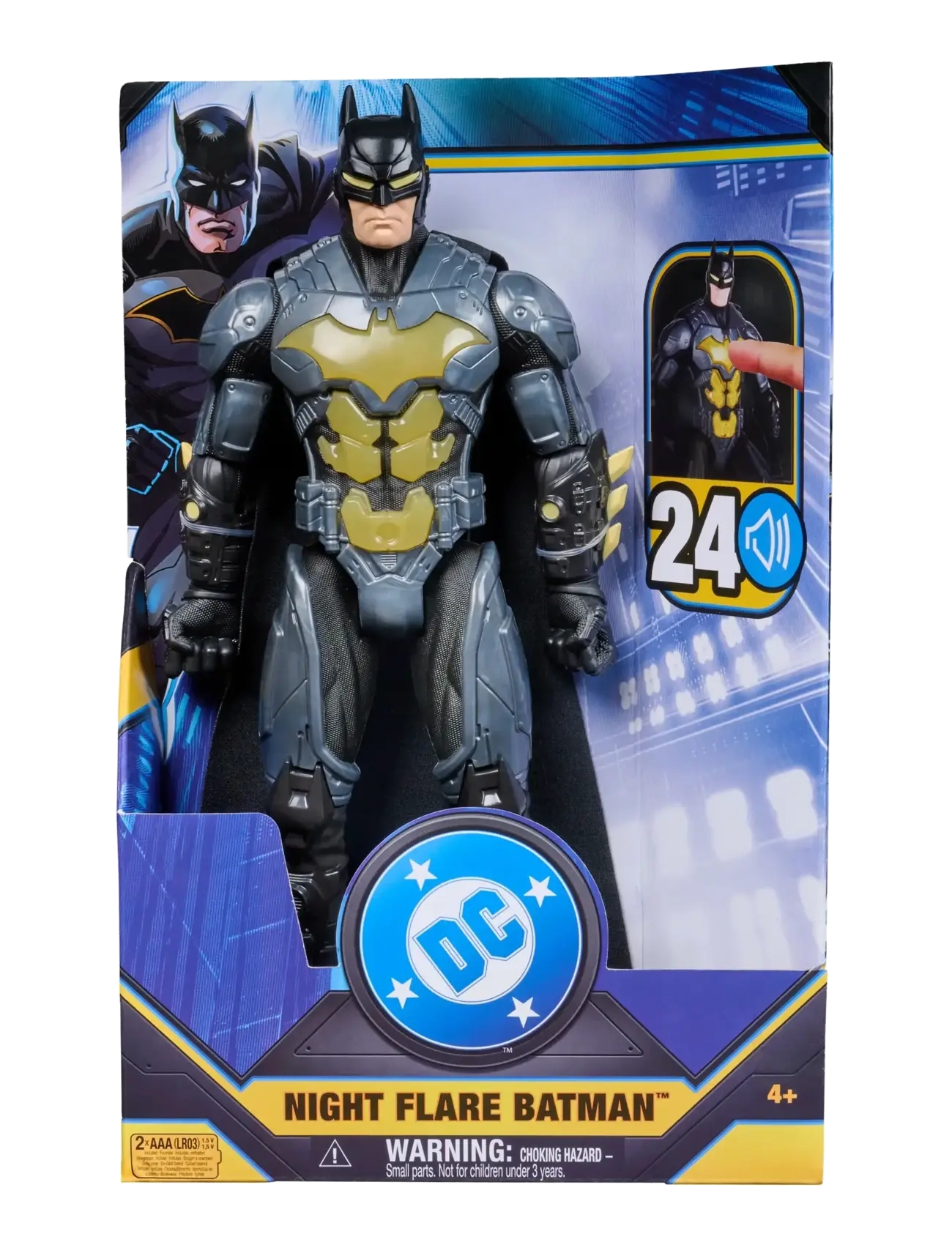 Batman Lights & Sounds Stealth Batman 30 Cm, Børn, Movies & Fairy Tale Characters, Sort, Str: ONE SIZE