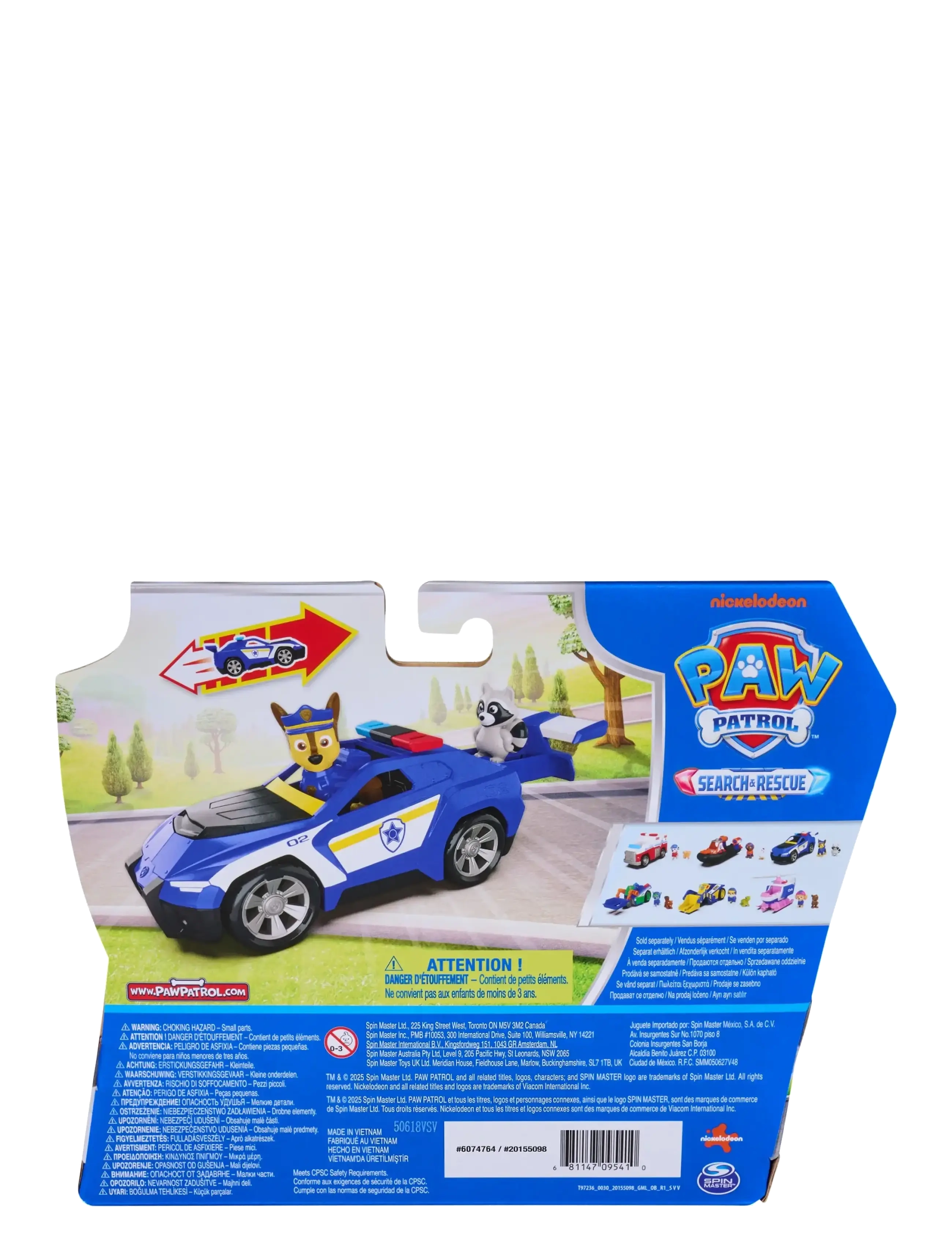 Paw Patrol - Paw Patrol Search&Rescue Themed Vehicle-Chase - legesæt - multi - 5