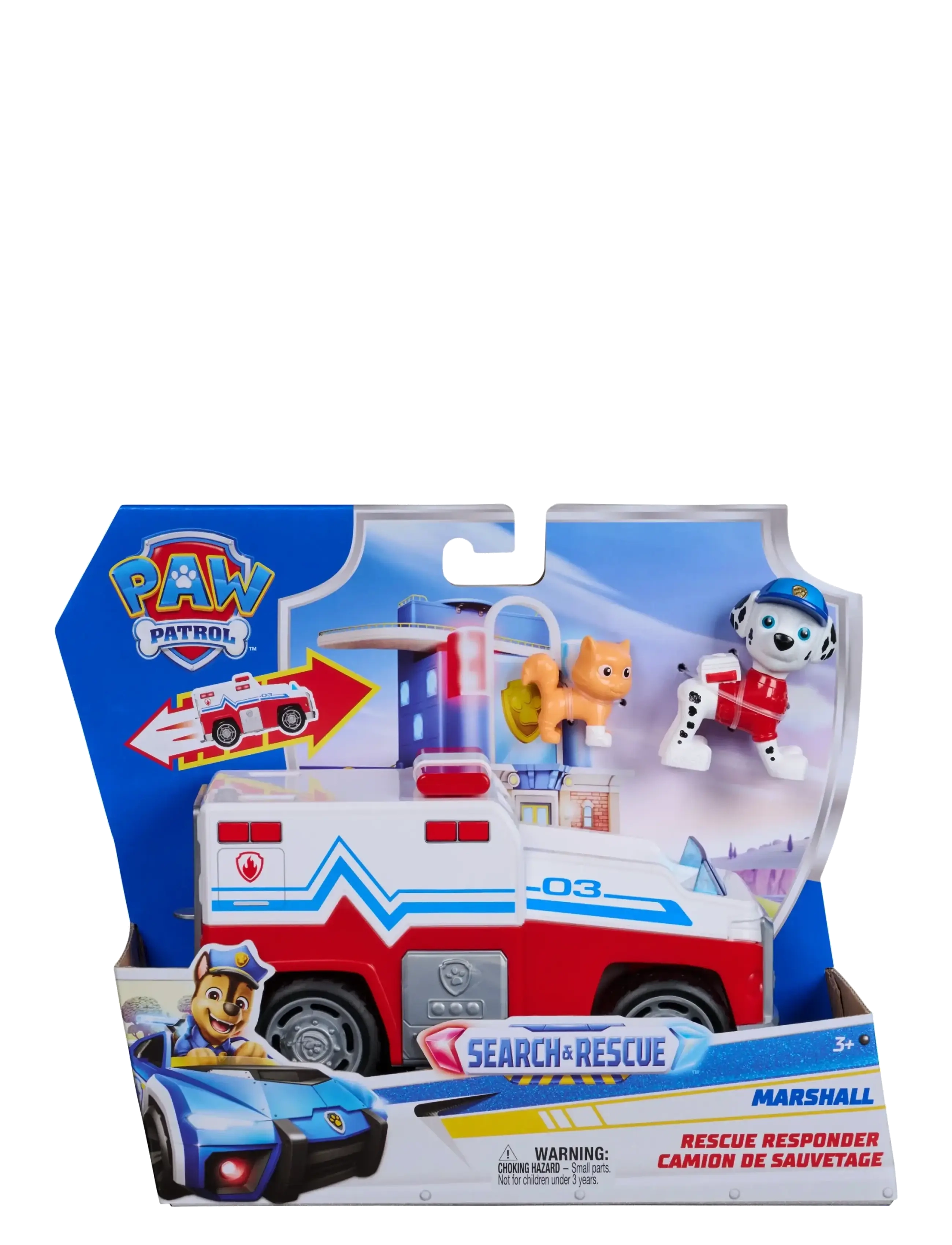 Paw Patrol - Paw Patrol Search&Rescue Themed Vehicle-Marshall - leikfangasett - multi - 4