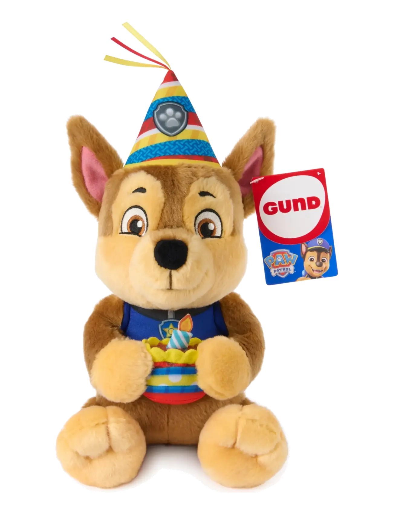 Paw Patrol Paw Patrol Gund Birthday Plush Chase 24 cm, One Size, Brown, Soft Legetøj > Stuffed Legetøj, Børn