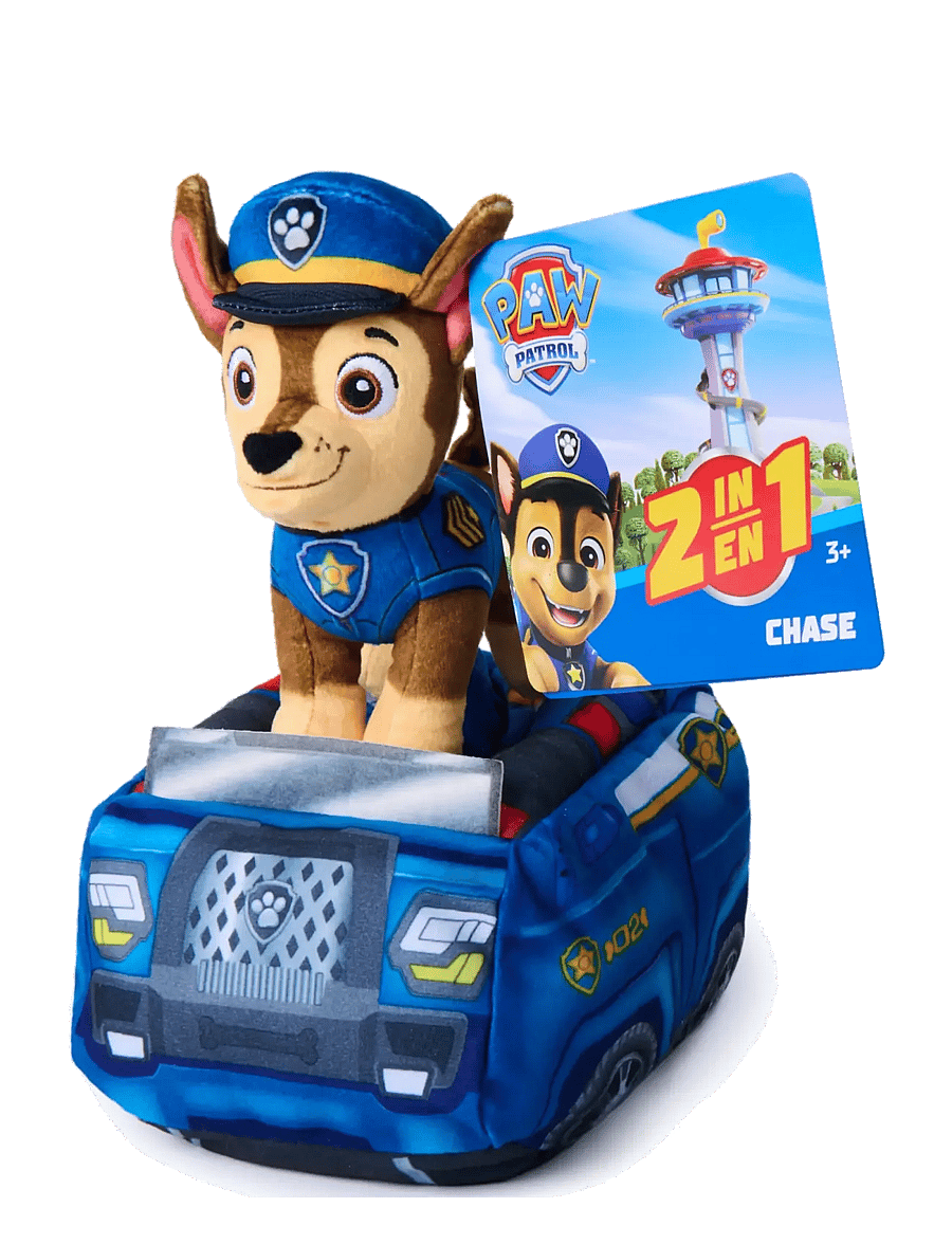 Paw Patrol - Paw Patrol 2-in-1 Vehicle Plush w/Chase 15 cm - bamser - multi - 2
