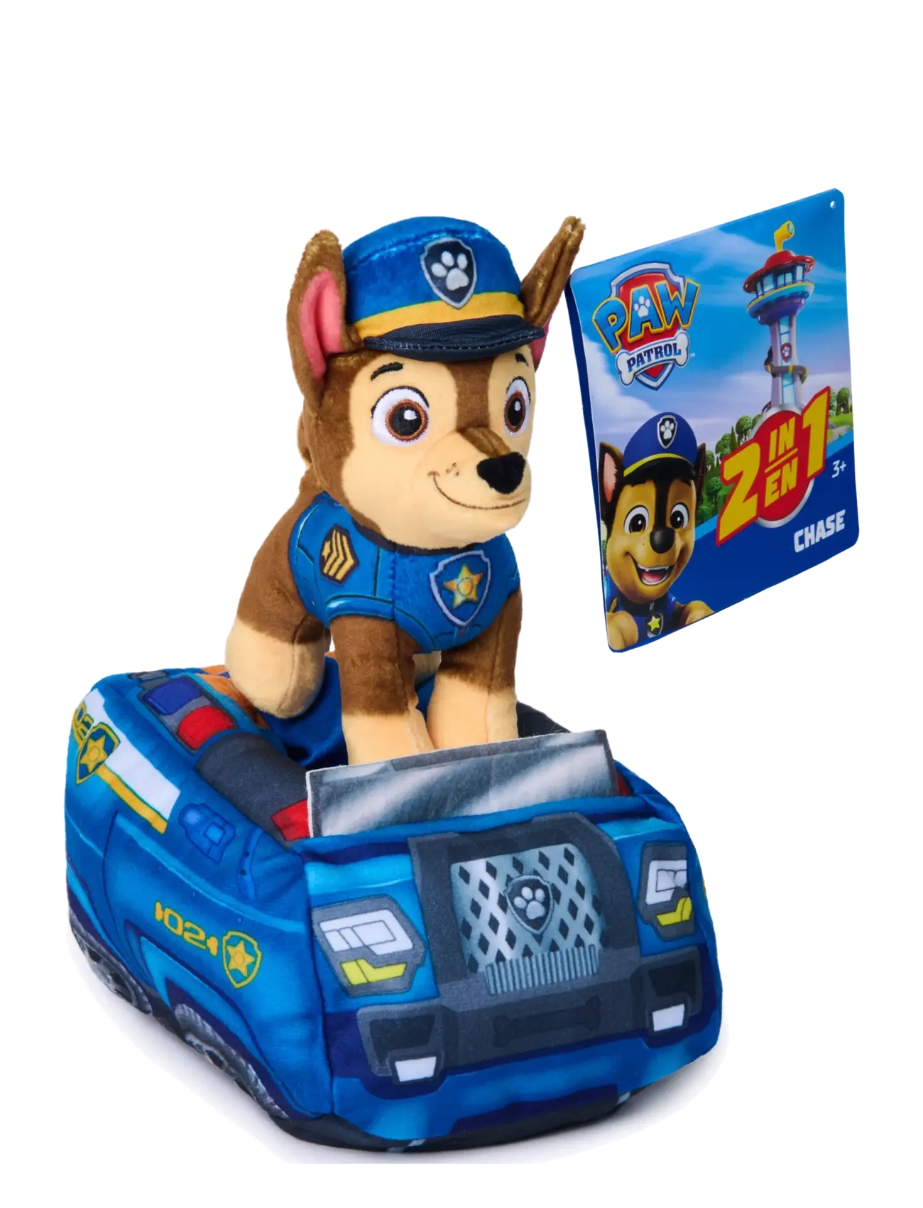 Paw Patrol - Paw Patrol 2-in-1 Vehicle Plush w/Chase 15 cm - bamser - multi - 3