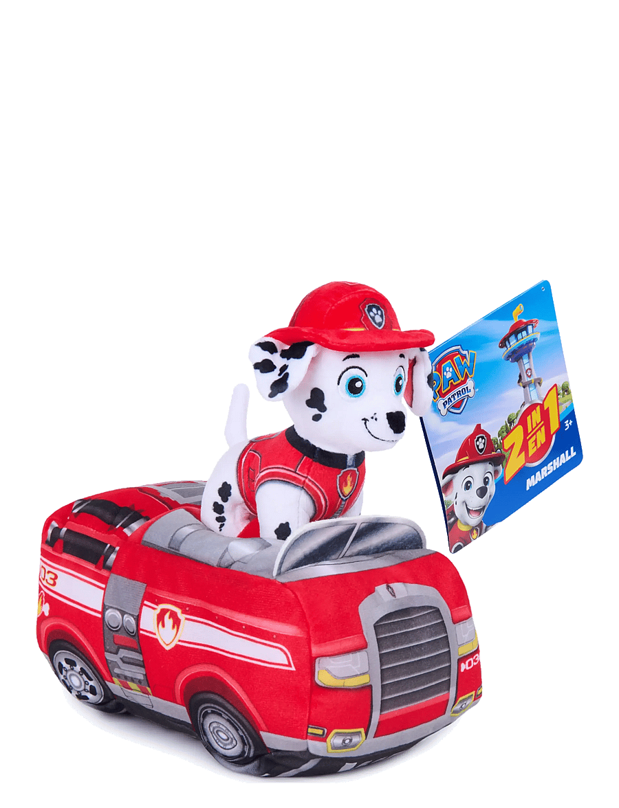 Paw Patrol - Paw Patrol 2-in-1 Vehicle Plush w/Marshall 15 cm - bamser - multi - 2