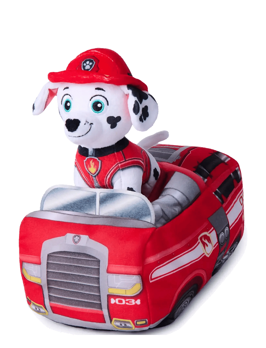 Paw Patrol - Paw Patrol 2-in-1 Vehicle Plush w/Marshall 15 cm - bamser - multi - 4