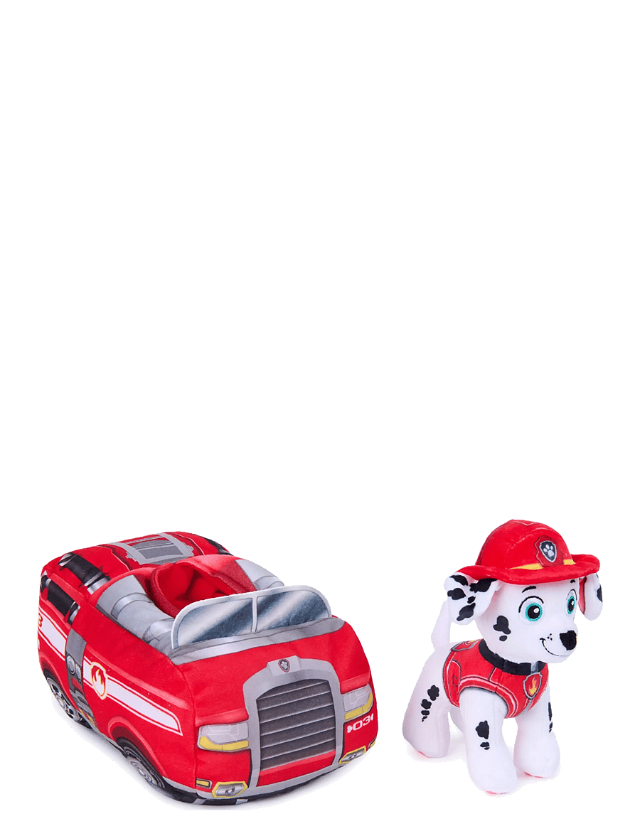 Paw Patrol - Paw Patrol 2-in-1 Vehicle Plush w/Marshall 15 cm - bamser - multi - 5