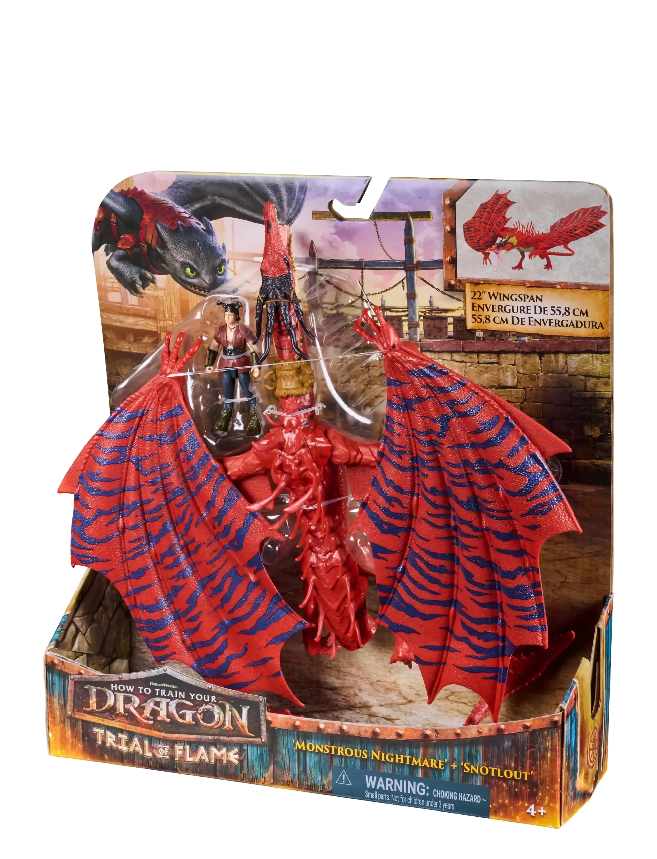 Dragon - Dragons Viking & Dragon-Nightmare & Snotlout - film- & eventyrsfigurer - multi - 4
