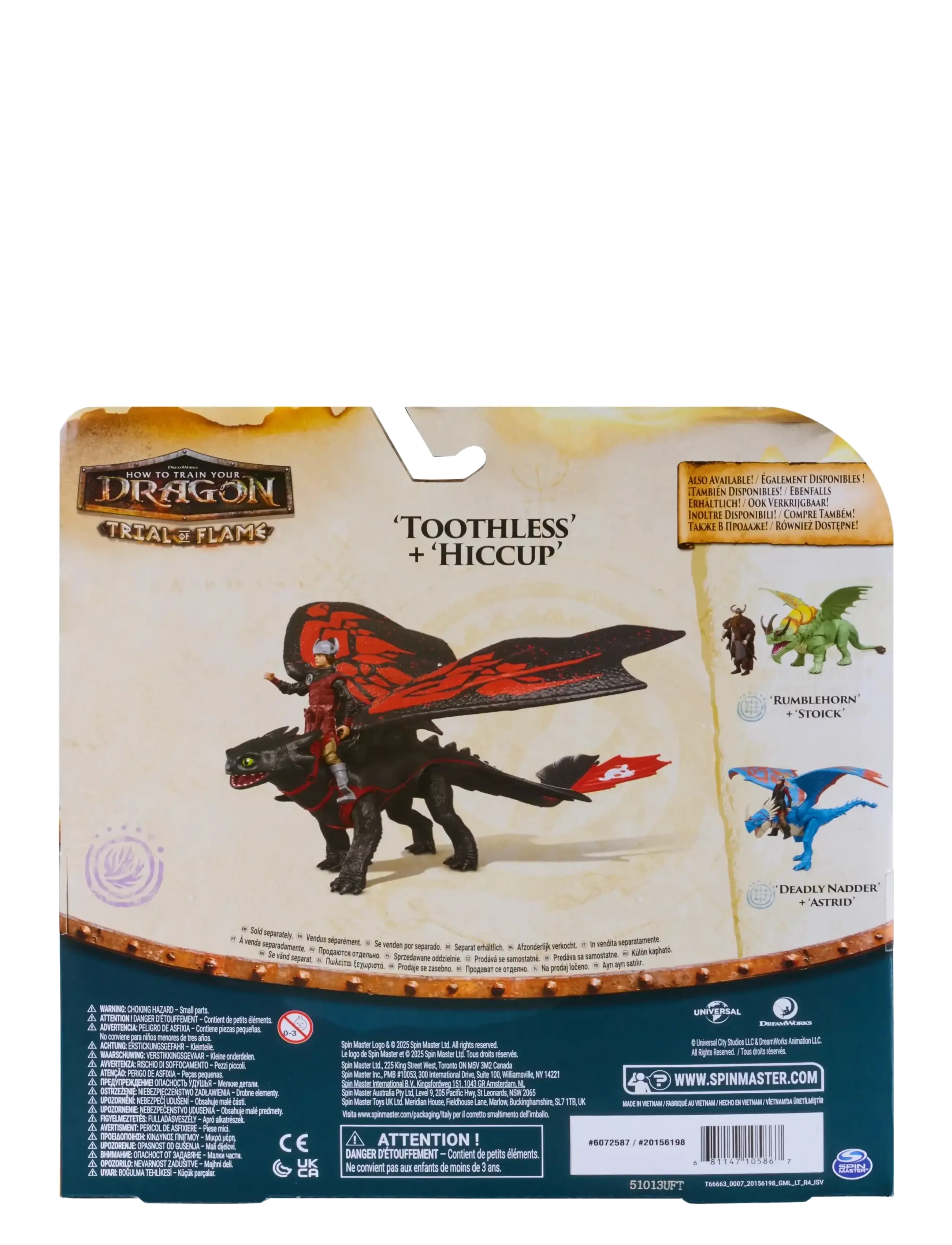 Dragon - Dragons Viking & Dragon-Toothless & Hiccup - film- & eventyrsfigurer - multi - 2