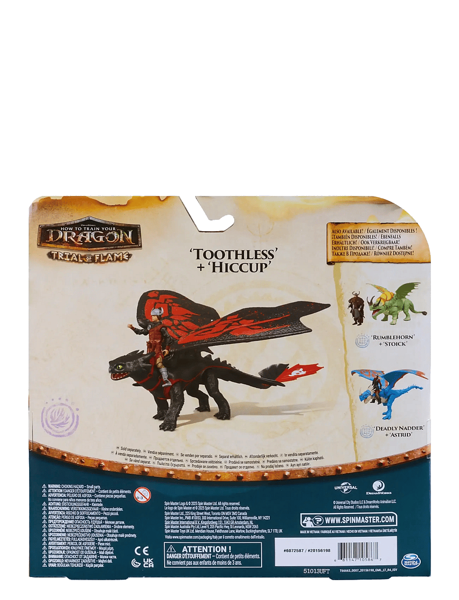 Dragon - Dragons Viking & Dragon-Toothless & Hiccup - film- & eventyrsfigurer - multi - 2