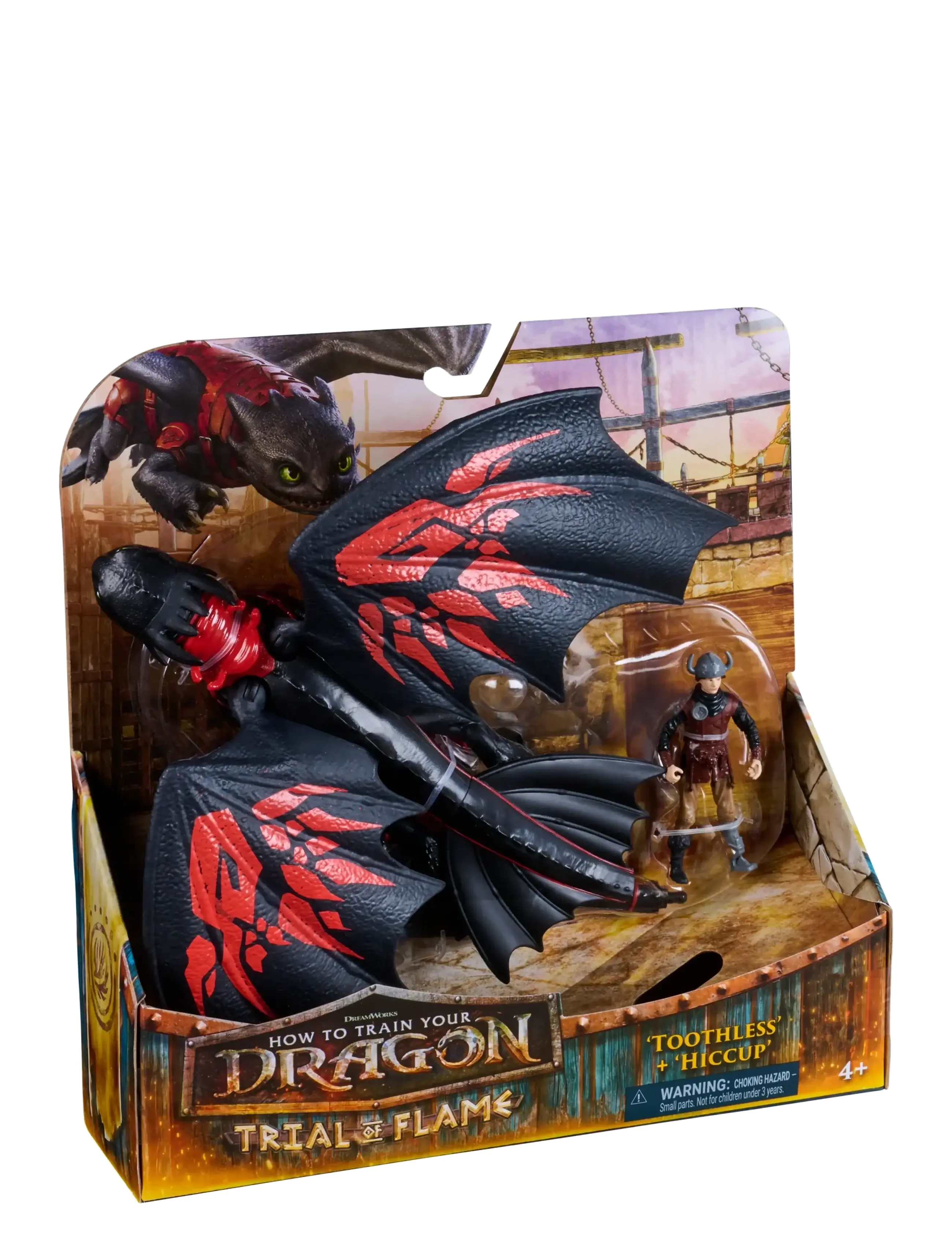 Dragon - Dragons Viking & Dragon-Toothless & Hiccup - film- & eventyrsfigurer - multi - 4
