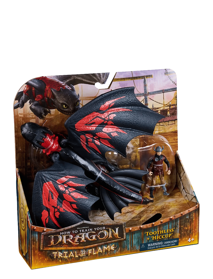 Dragon - Dragons Viking & Dragon-Toothless & Hiccup - film- & eventyrsfigurer - multi - 4