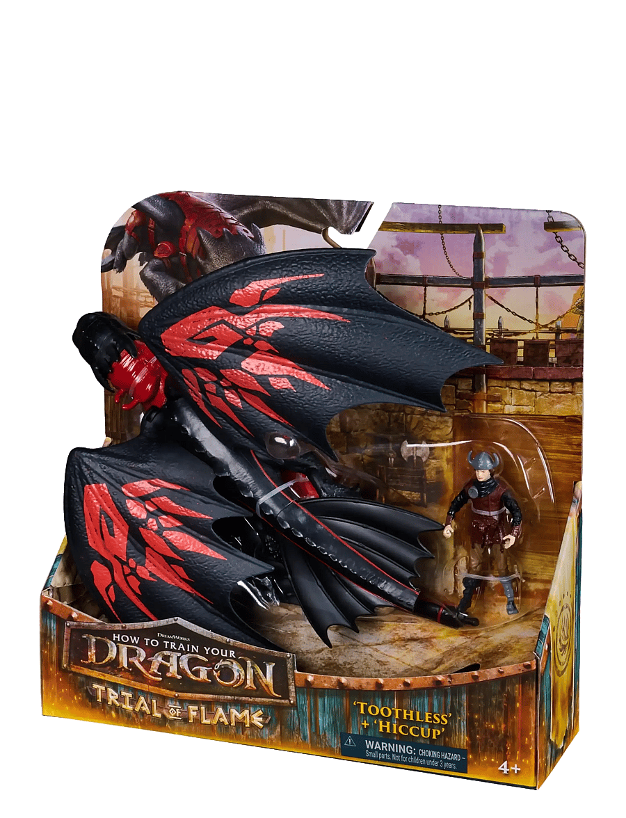 Dragon - Dragons Viking & Dragon-Toothless & Hiccup - film- & eventyrsfigurer - multi - 5
