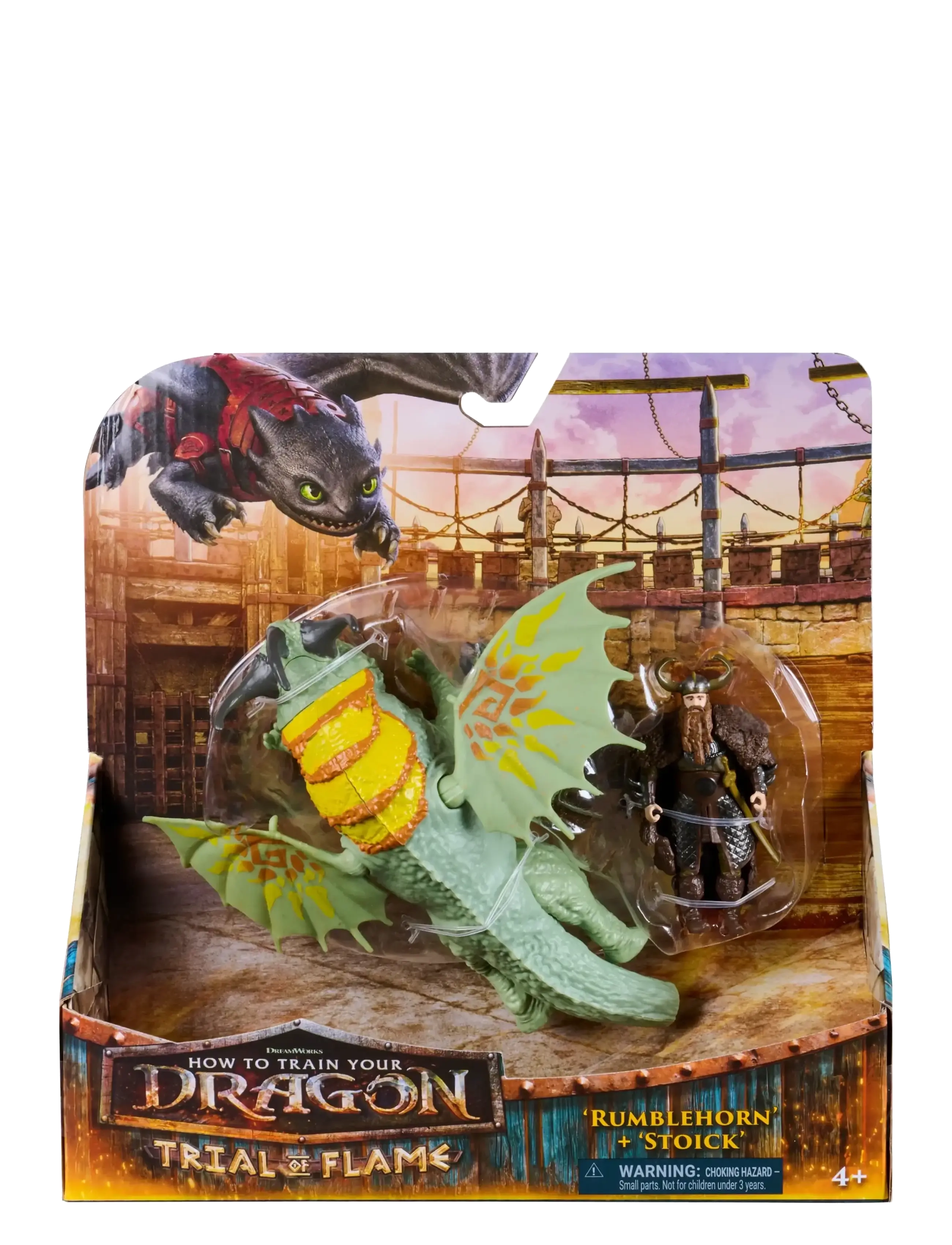 Dragon Dragons Viking & Dragon-Rumblehorn & Stoick - Kvikmynda- og ævintýrapersónur - MULTI / green