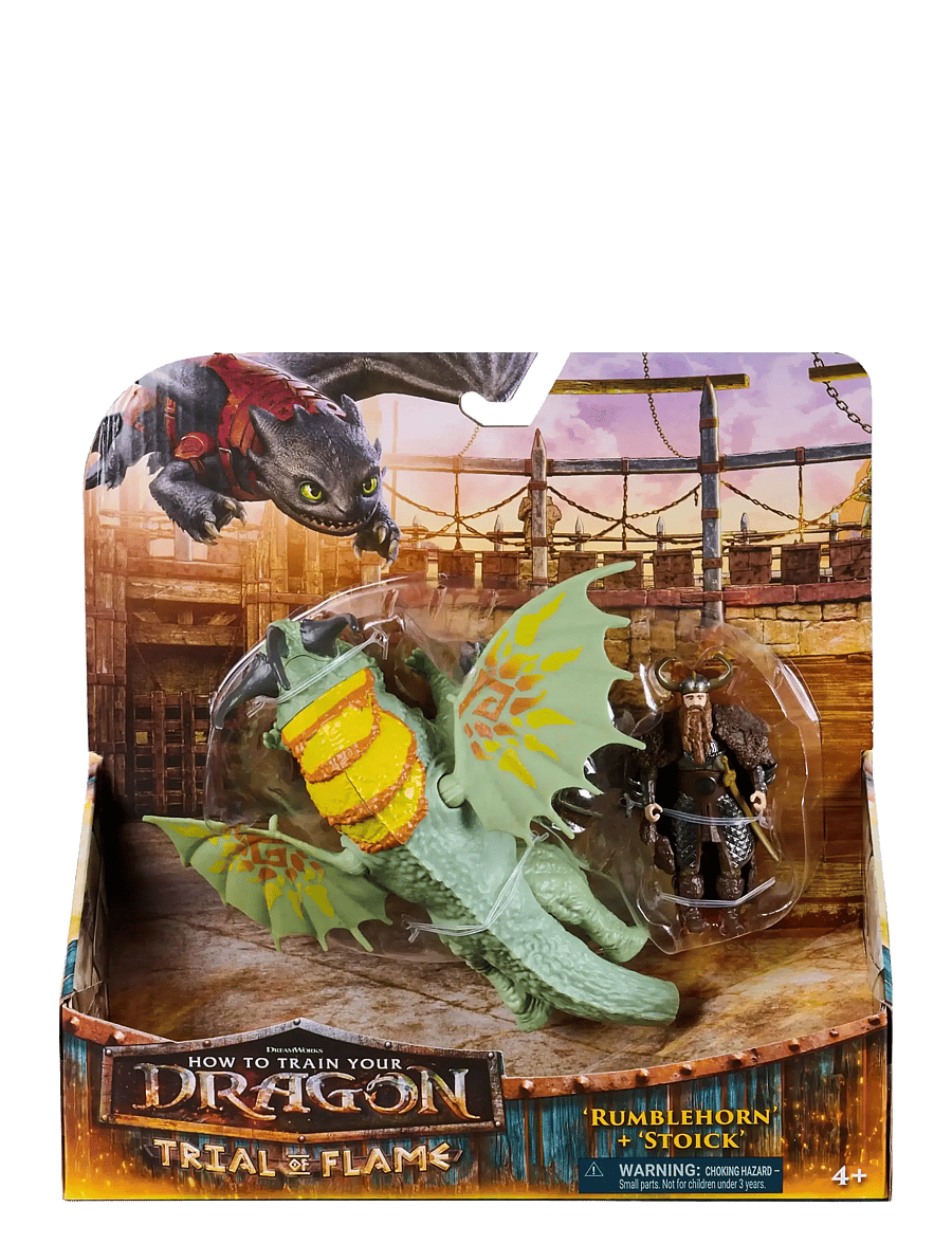 Dragon - Dragons Viking & Dragon-Rumblehorn & Stoick - kvikmynda- og ævintýrapersónur - multi - 0