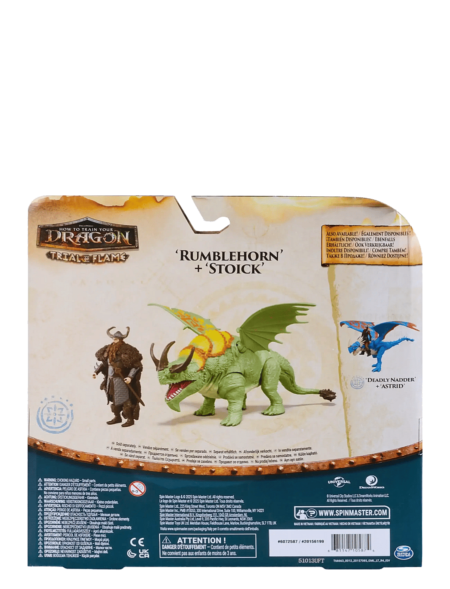 Dragon - Dragons Viking & Dragon-Rumblehorn & Stoick - kvikmynda- og ævintýrapersónur - multi - 2