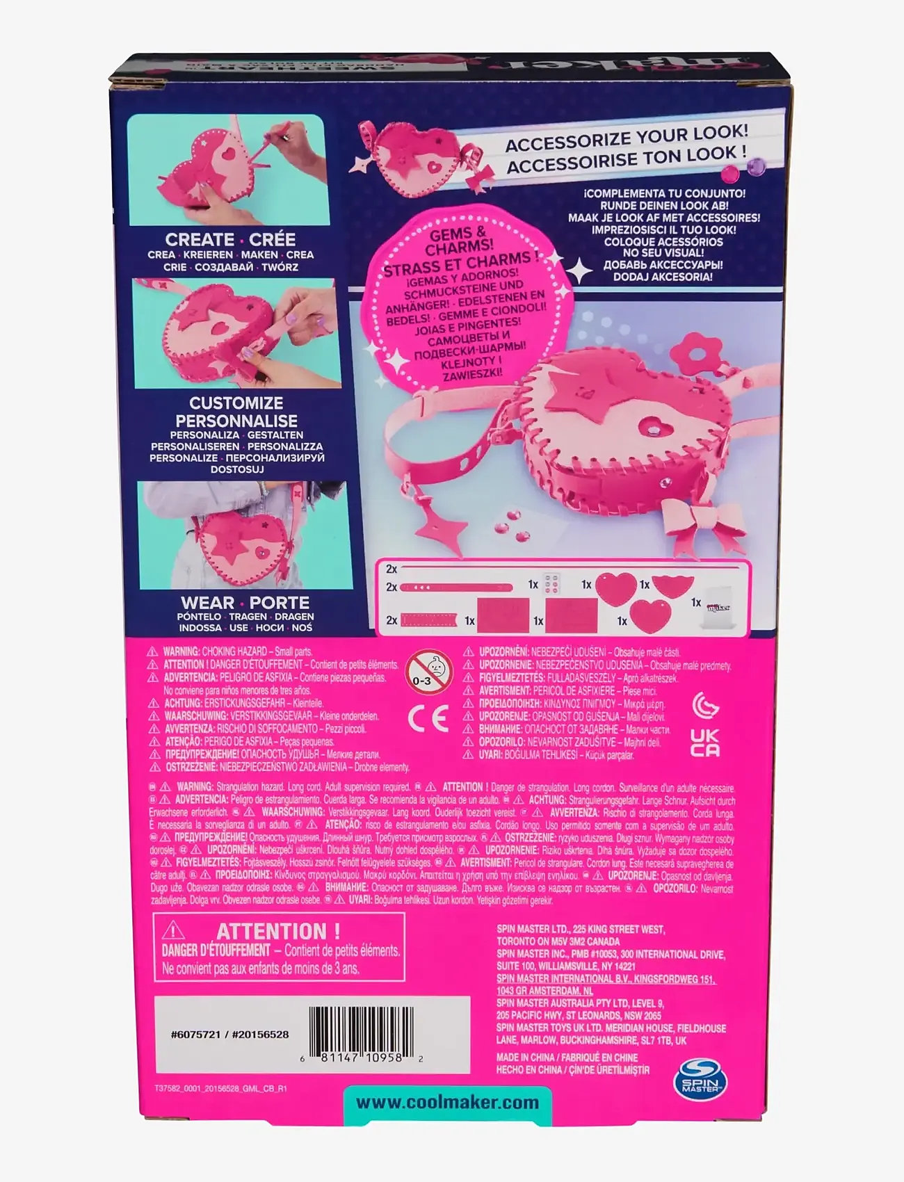 MAKI - Cool Maker Pink Heart Purse Kit - kreasæt - multi - 4