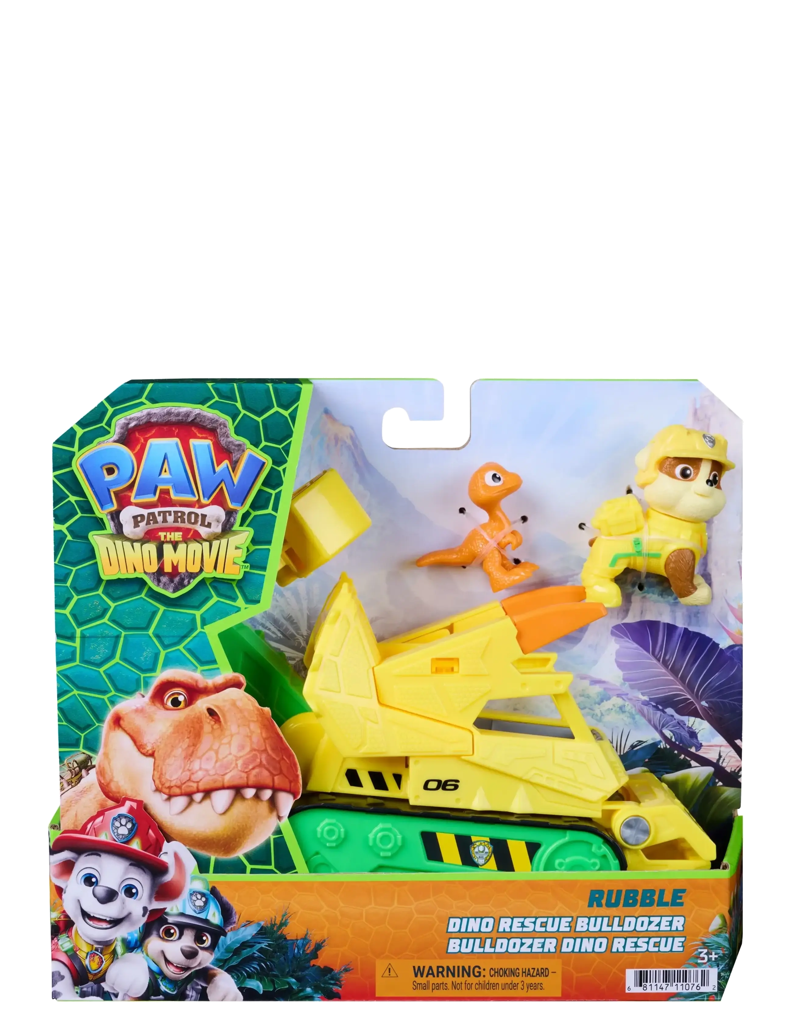 Paw Patrol Paw Patrol: Dino Filmen Dino Tema Køretøj Rubble, One Size, Yellow, Legesæt Og Actionfigurer > Film- Og Eventyrfigurer, Børn