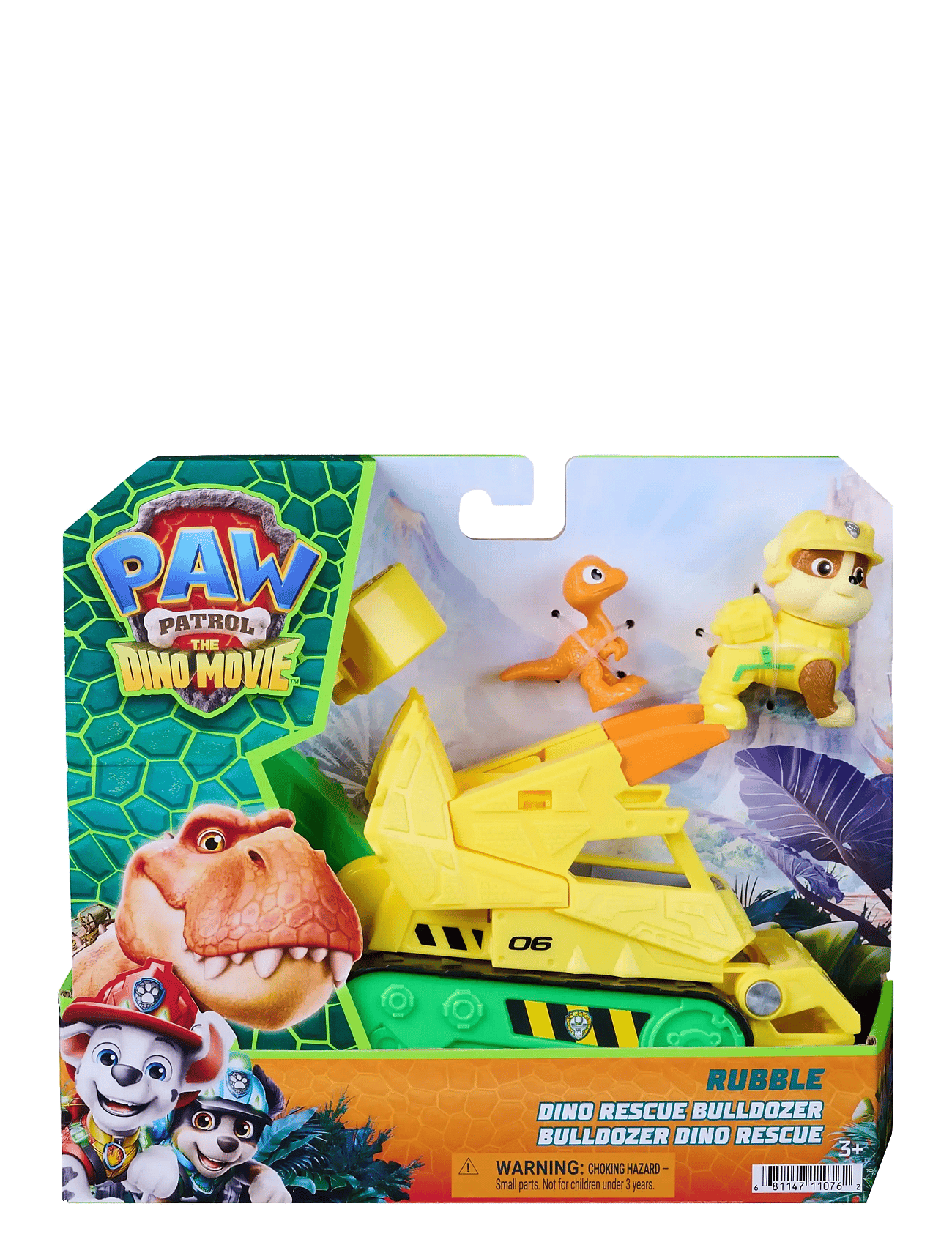 Paw Patrol: Dinosaurie-filmen Dino-temafordon Rubble - MULTI