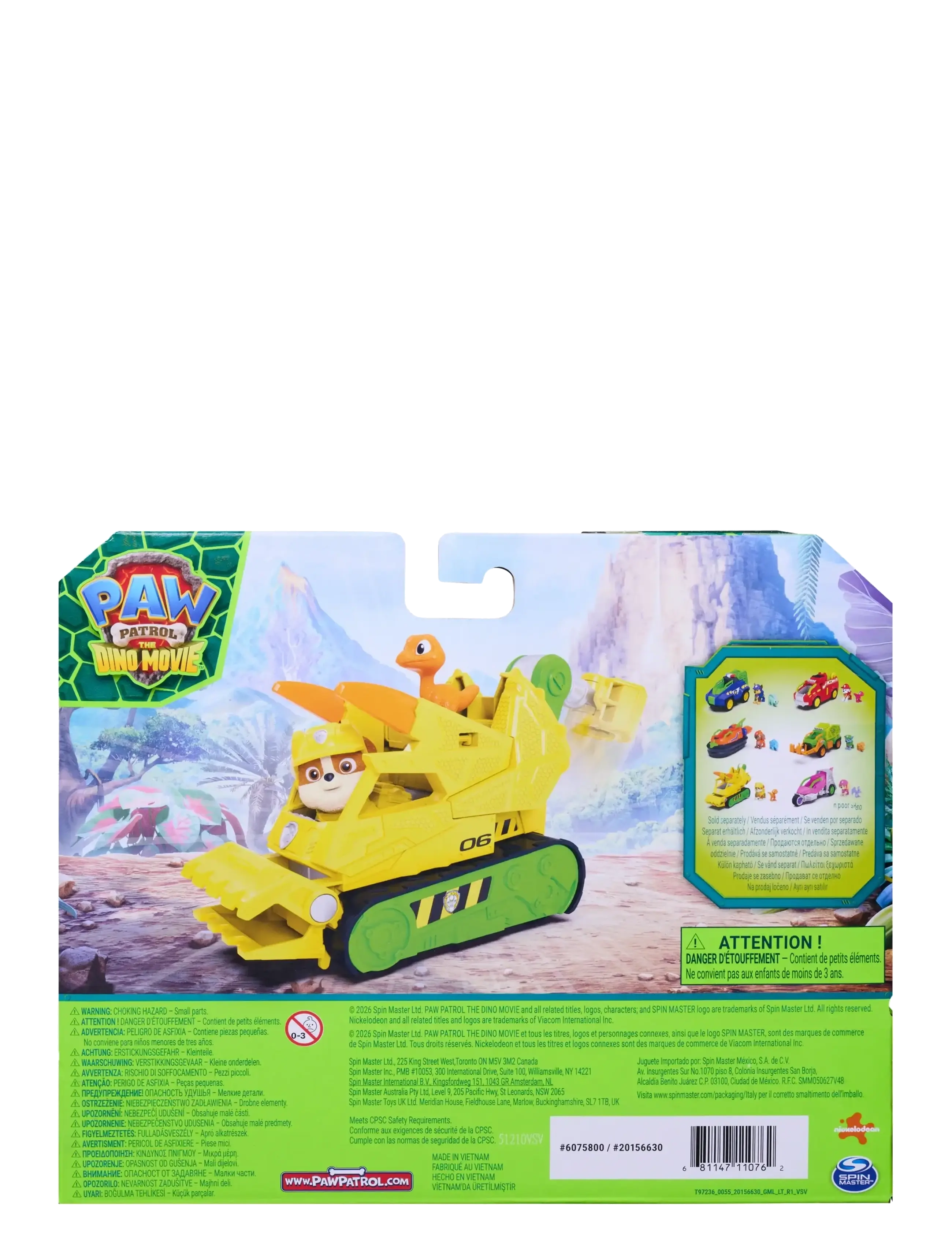Ryhmä Hau - Paw Patrol Movie 3 Dino Theme Vehicle Rubble - elokuvat ja tarinahahmot - multi - 2