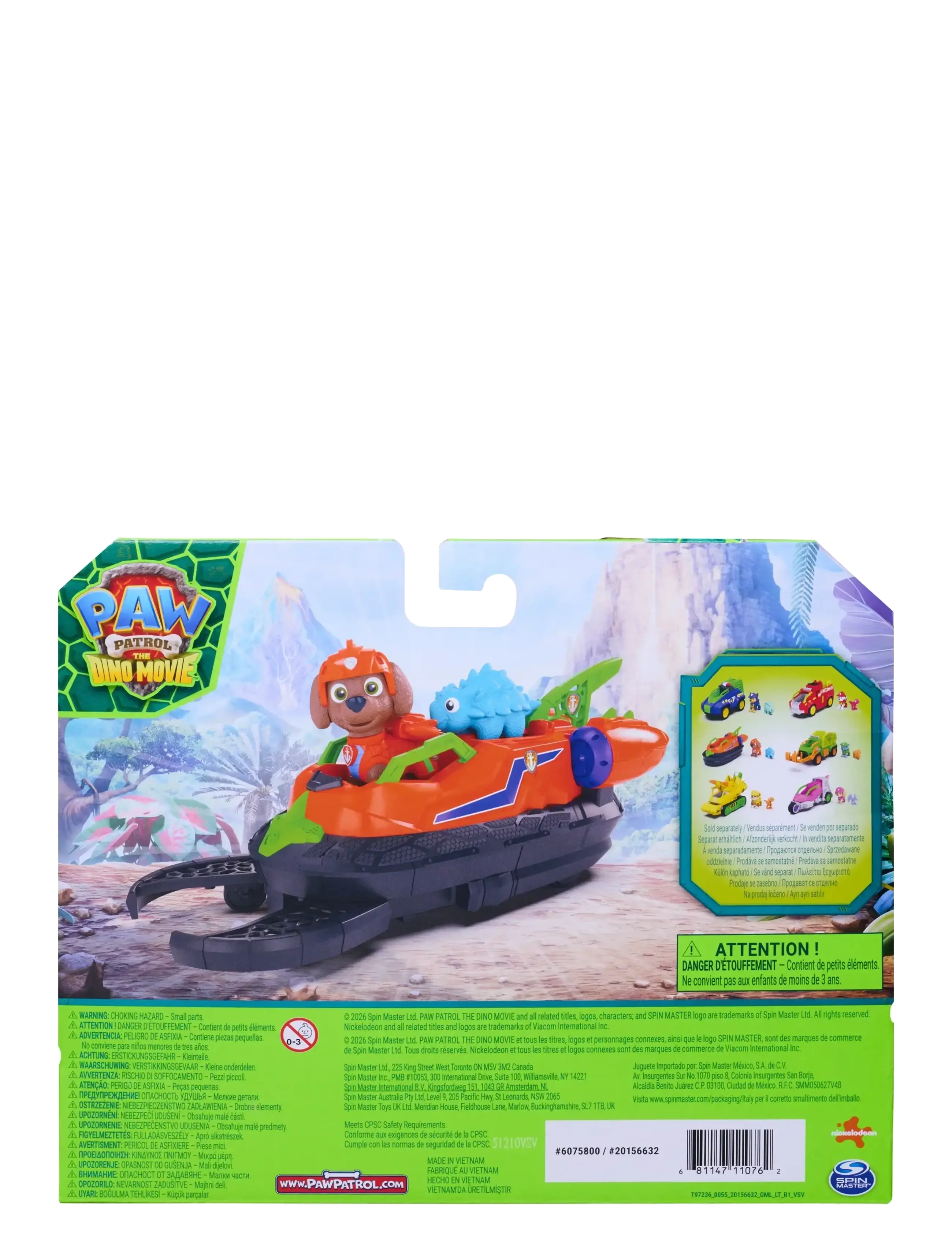 Paw Patrol - Paw Patrol: Dinosaurie-filmen Dino-temafordon Zuma - film & sagofigurer - multi - 2