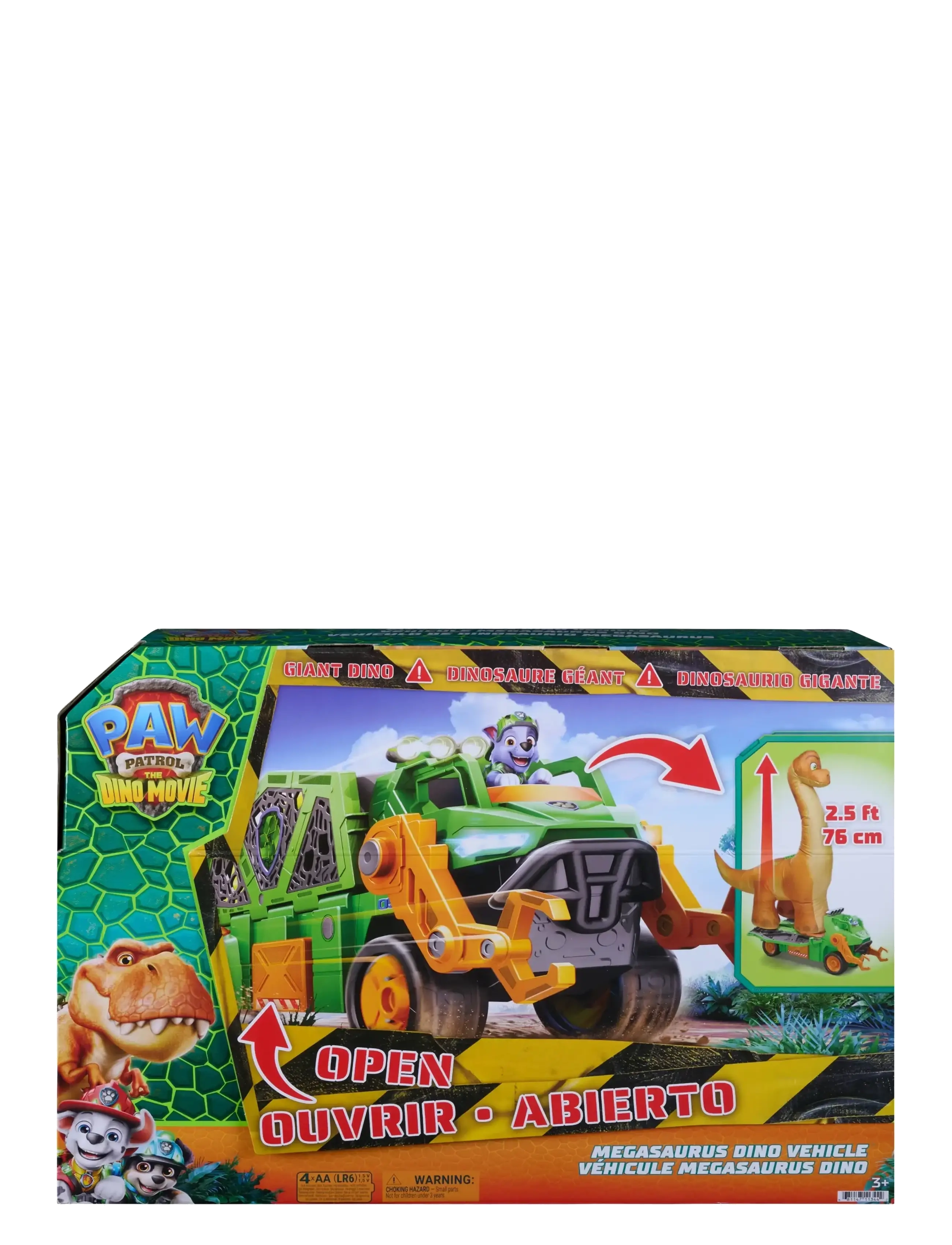 Paw Patrol Paw Patrol: Dino Filmen Megasaurus Dino Køretøj, One Size, Green, Legesæt Og Actionfigurer > Film- Og Eventyrfigurer, Børn