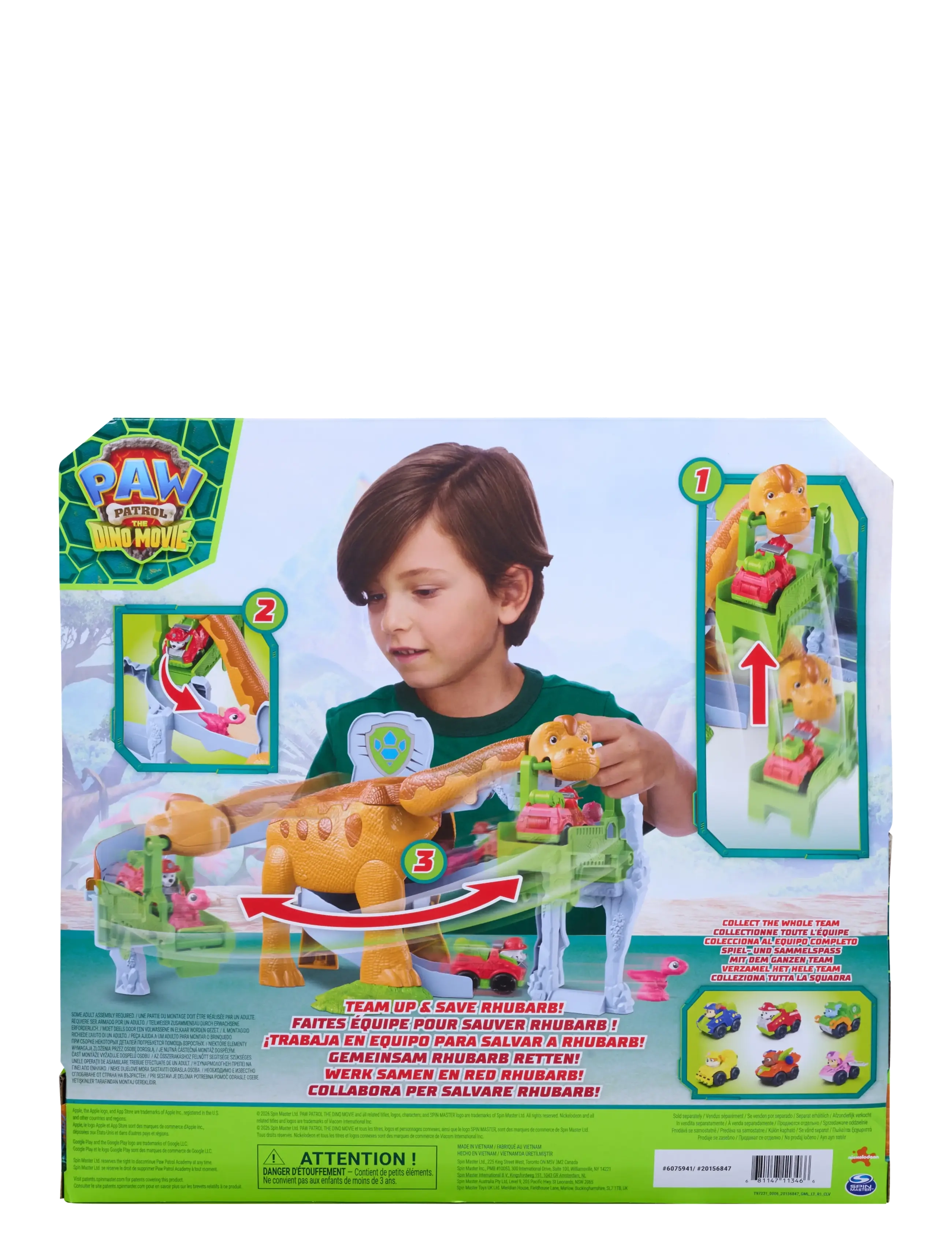 Paw Patrol - Paw Patrol: Dino Filmen Dino Pup Squad Lift & Race - film- & eventyrsfigurer - multi - 4