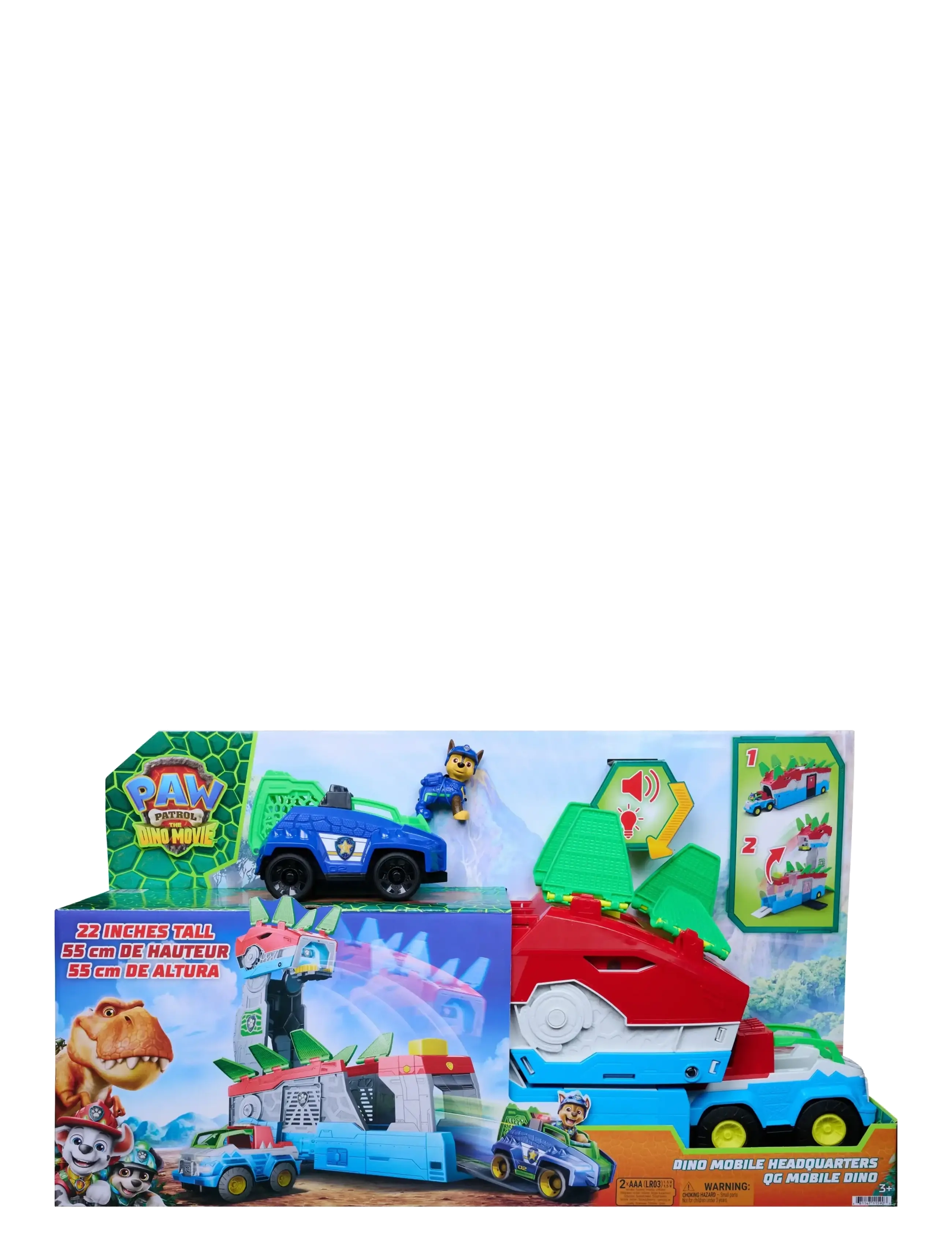 Paw Patrol - Paw Patrol: Dinosaurie-filmen 2-i-1 Dino mobilt högkvarter - lekset - multi - 1