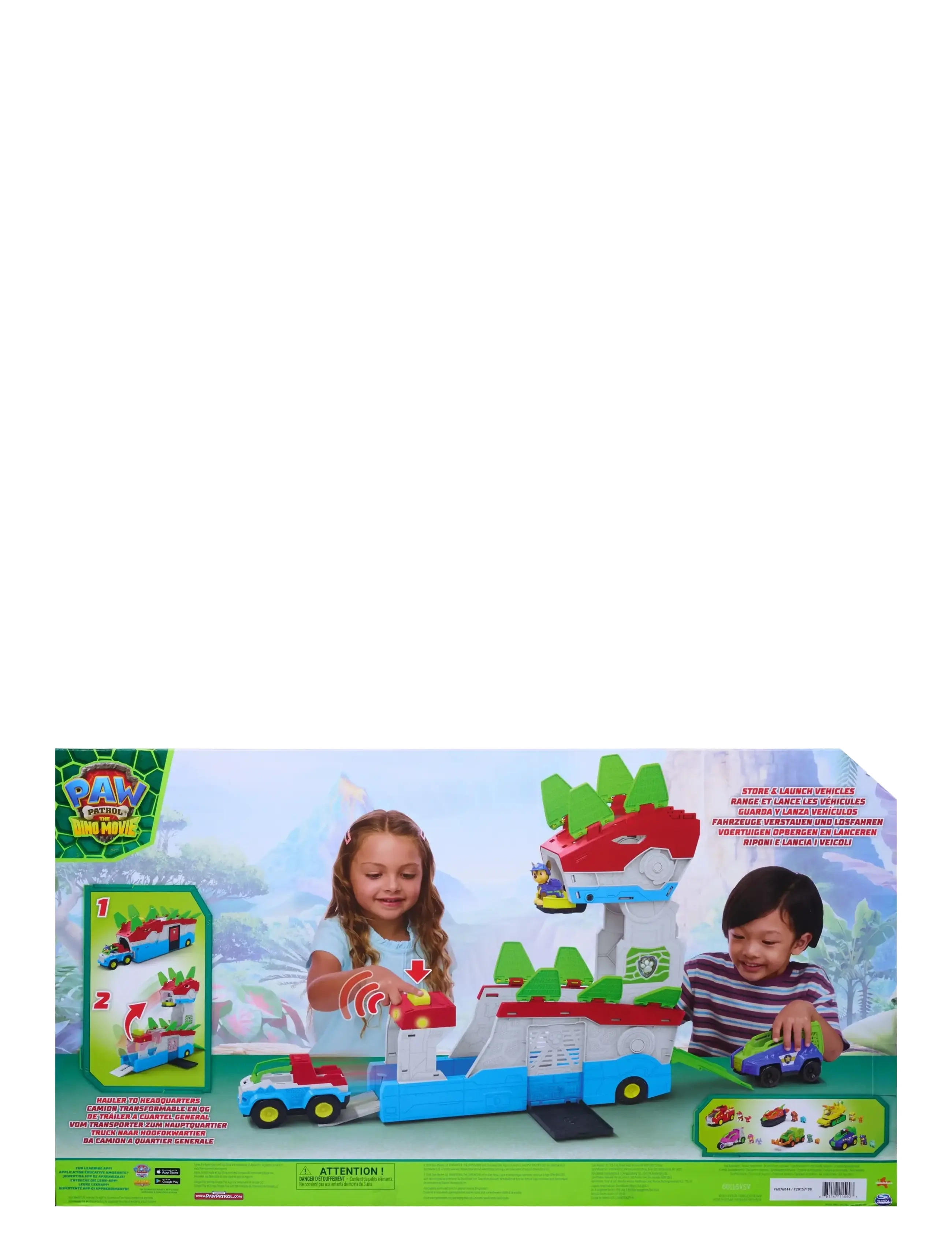 Paw Patrol - Paw Patrol: Dinosaurie-filmen 2-i-1 Dino mobilt högkvarter - lekset - multi - 3