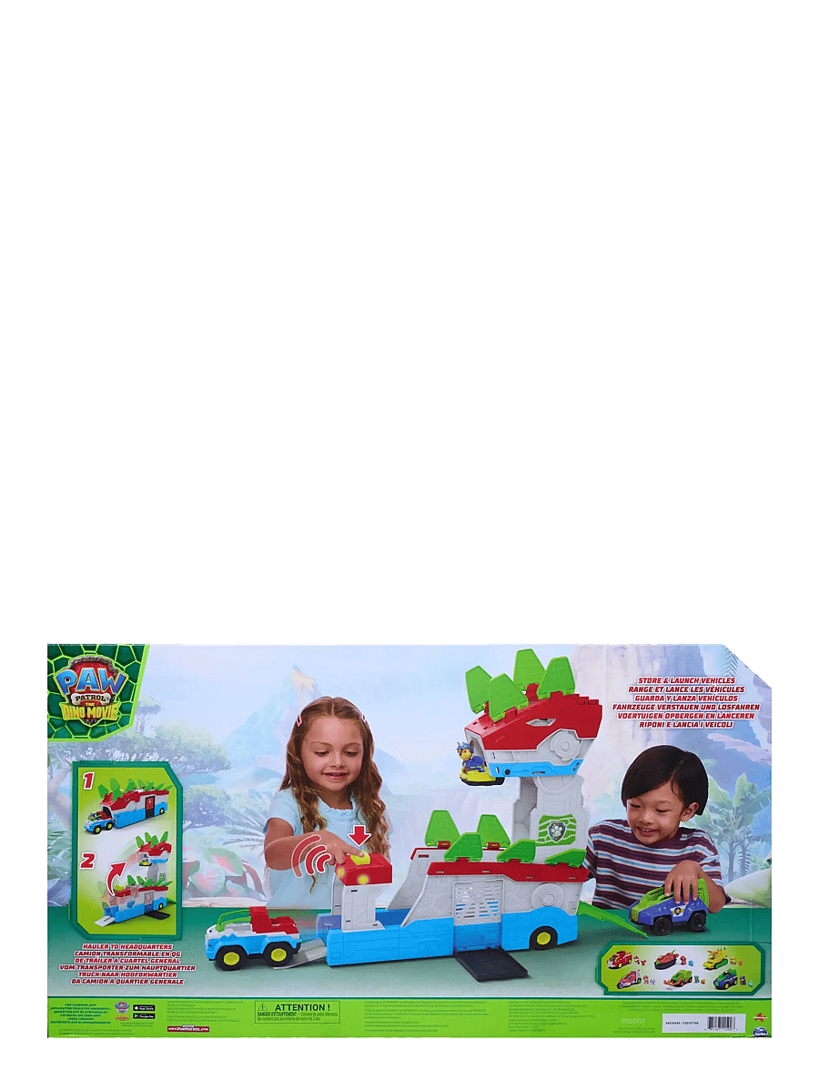 Paw Patrol - Paw Patrol: Dinosaurie-filmen 2-i-1 Dino mobilt högkvarter - lekset - multi - 3