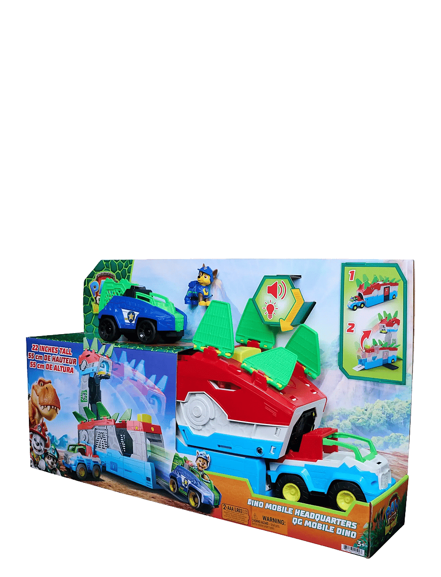 Paw Patrol - Paw Patrol: Dinosaurie-filmen 2-i-1 Dino mobilt högkvarter - lekset - multi - 4