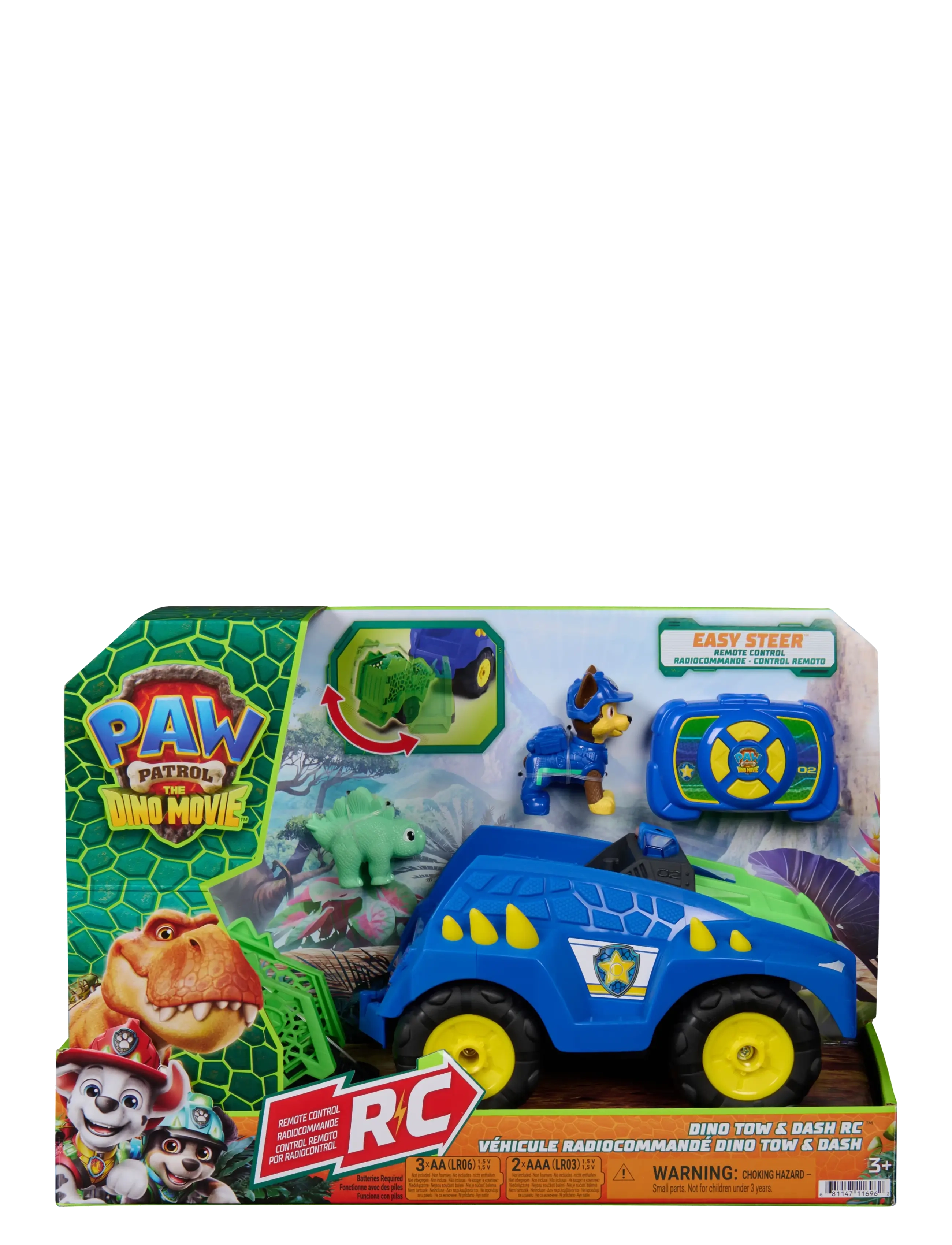 Paw Patrol Paw Patrol: Dino Filmen Dino Træk & Dash RC - Legetøj 3-5 år - MULTI / multi