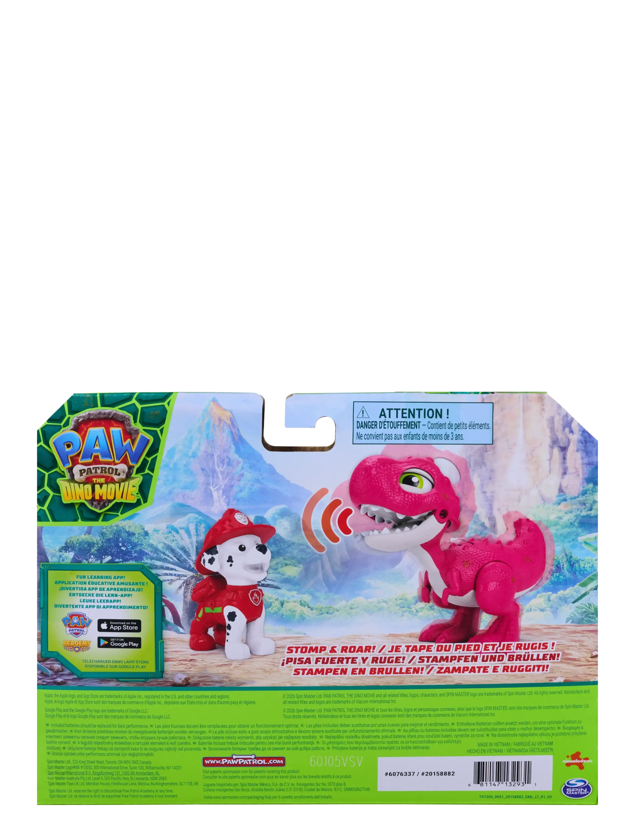 Paw Patrol - Paw Patrol Movie 3 Roaring Pup Pals Marshall - film- & eventyrsfigurer - multi - 4