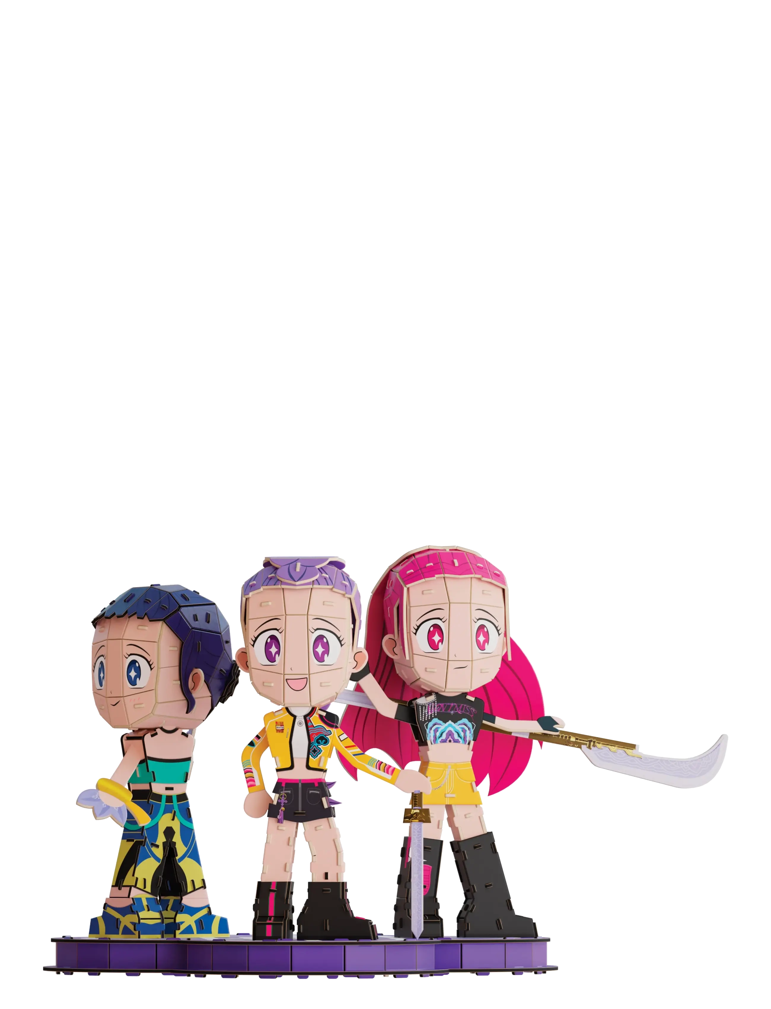 Demon Hunters - KPDH 4D Build Huntrix Chibi Set - 3d-pussel - multi - 2