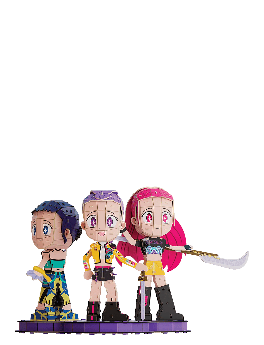 Demon Hunters - KPDH 4D Build Huntrix Chibi Set - 3d-pussel - multi - 2