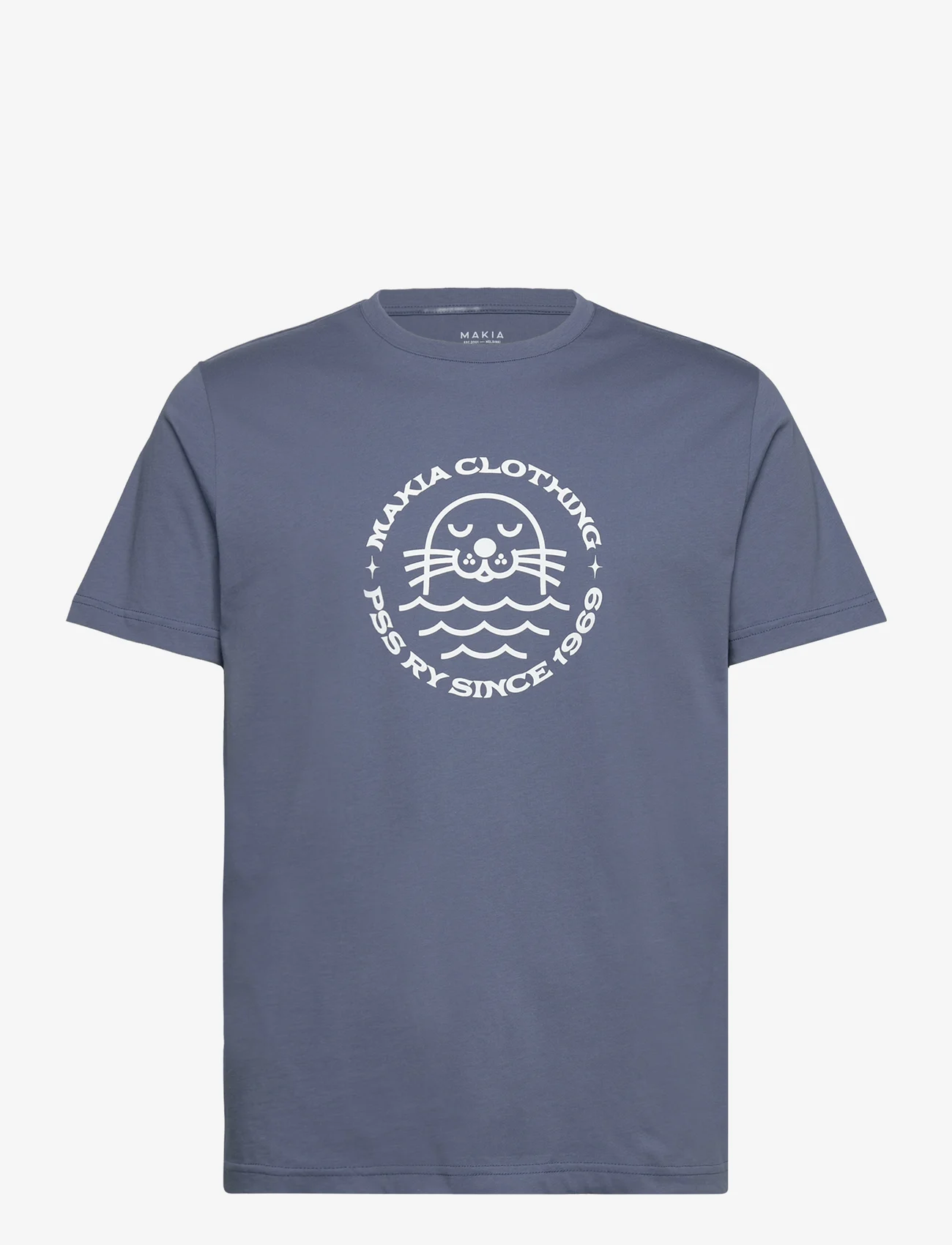 Makia - Sandö T-Shirt - kortärmade t-shirts - fog blue - 0