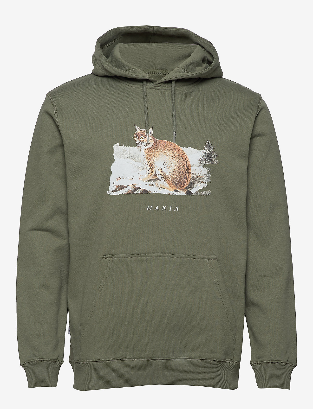 Makia - Lynx Hooded Sweatshirt - olive - 0