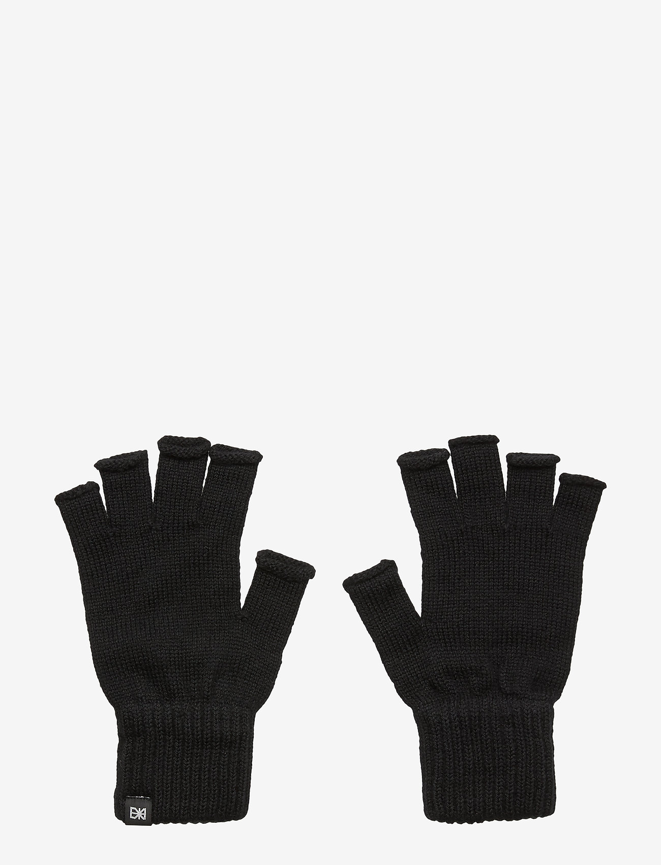 FLAG WOOL FINGERLESS GLOVES - BLACK