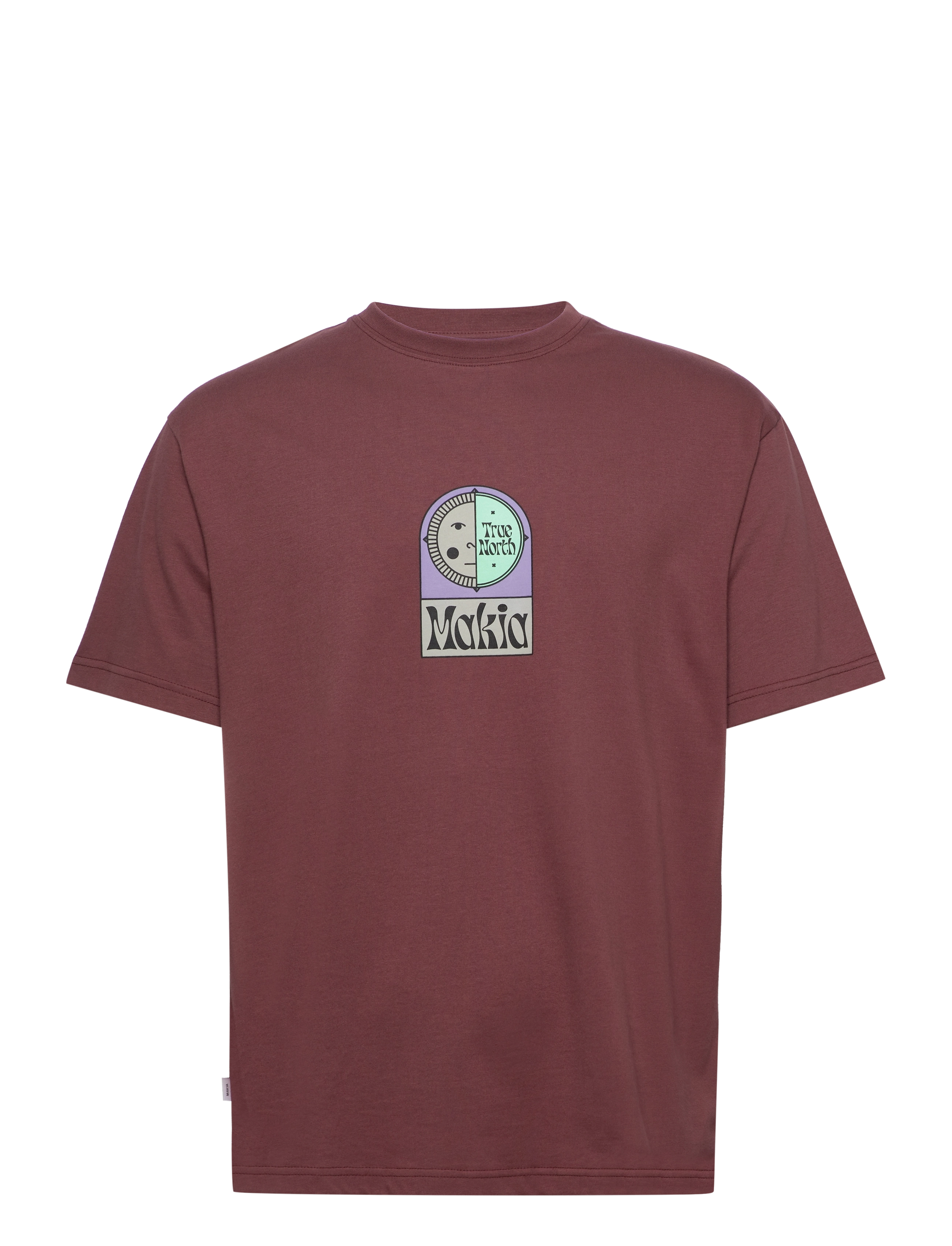 Makia - Compass T-shirt - red mahogany - 0
