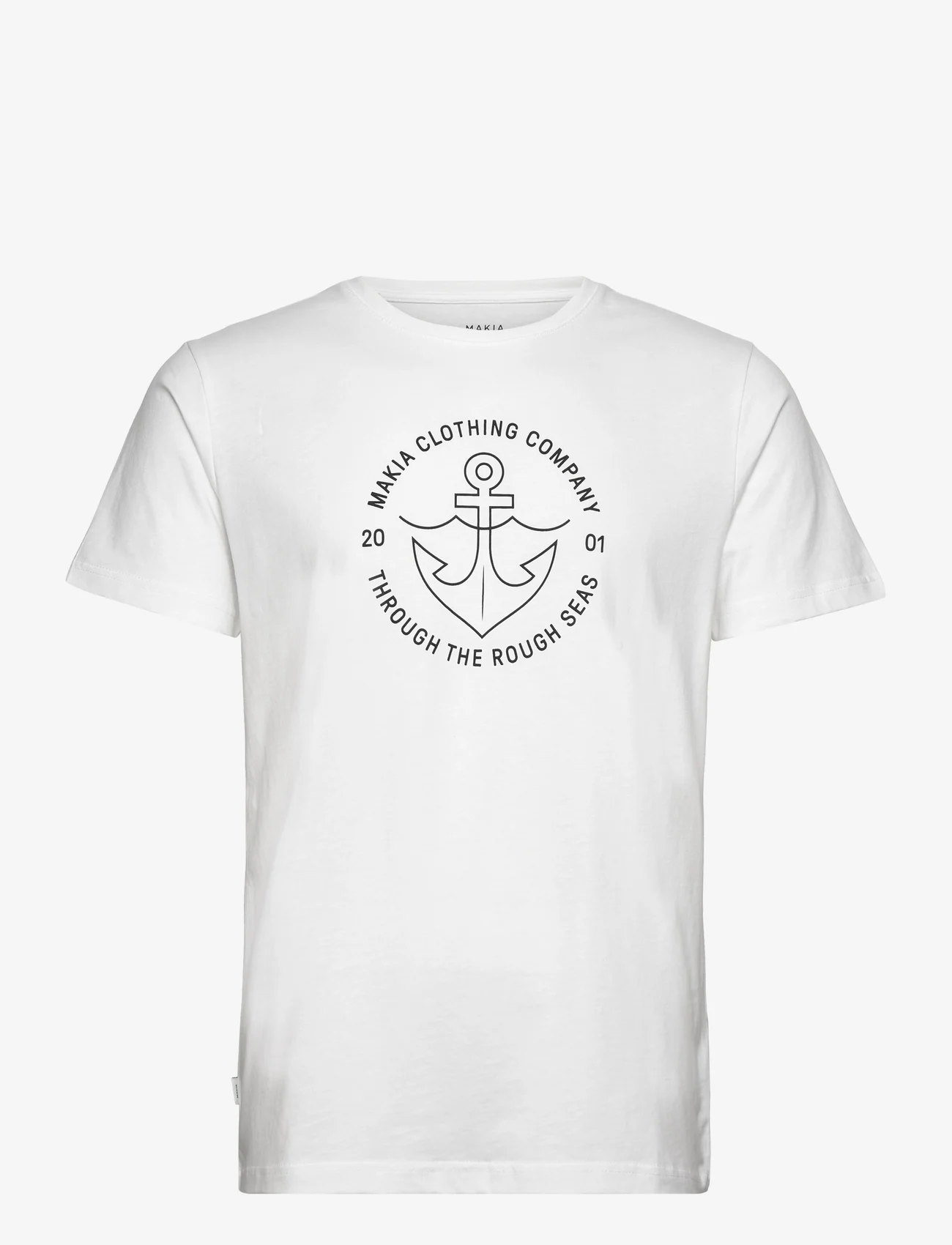 Makia - Hook t-shirt - alhaisimmat hinnat - white - 0